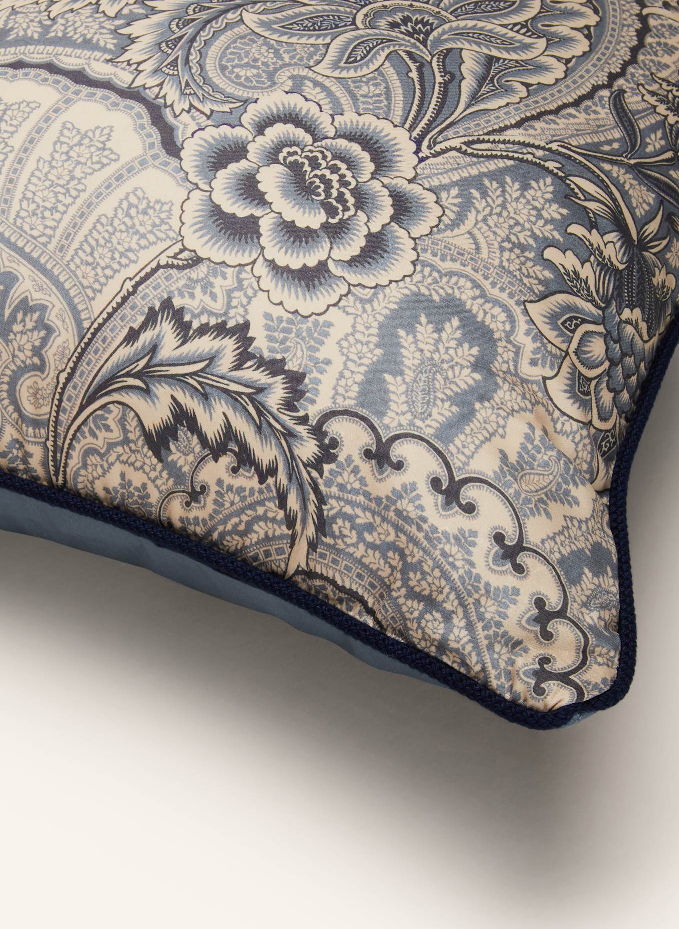 ETRO Home Dekokissen aus Satin, Farbe: BLAU/ CREME (Bild 3)