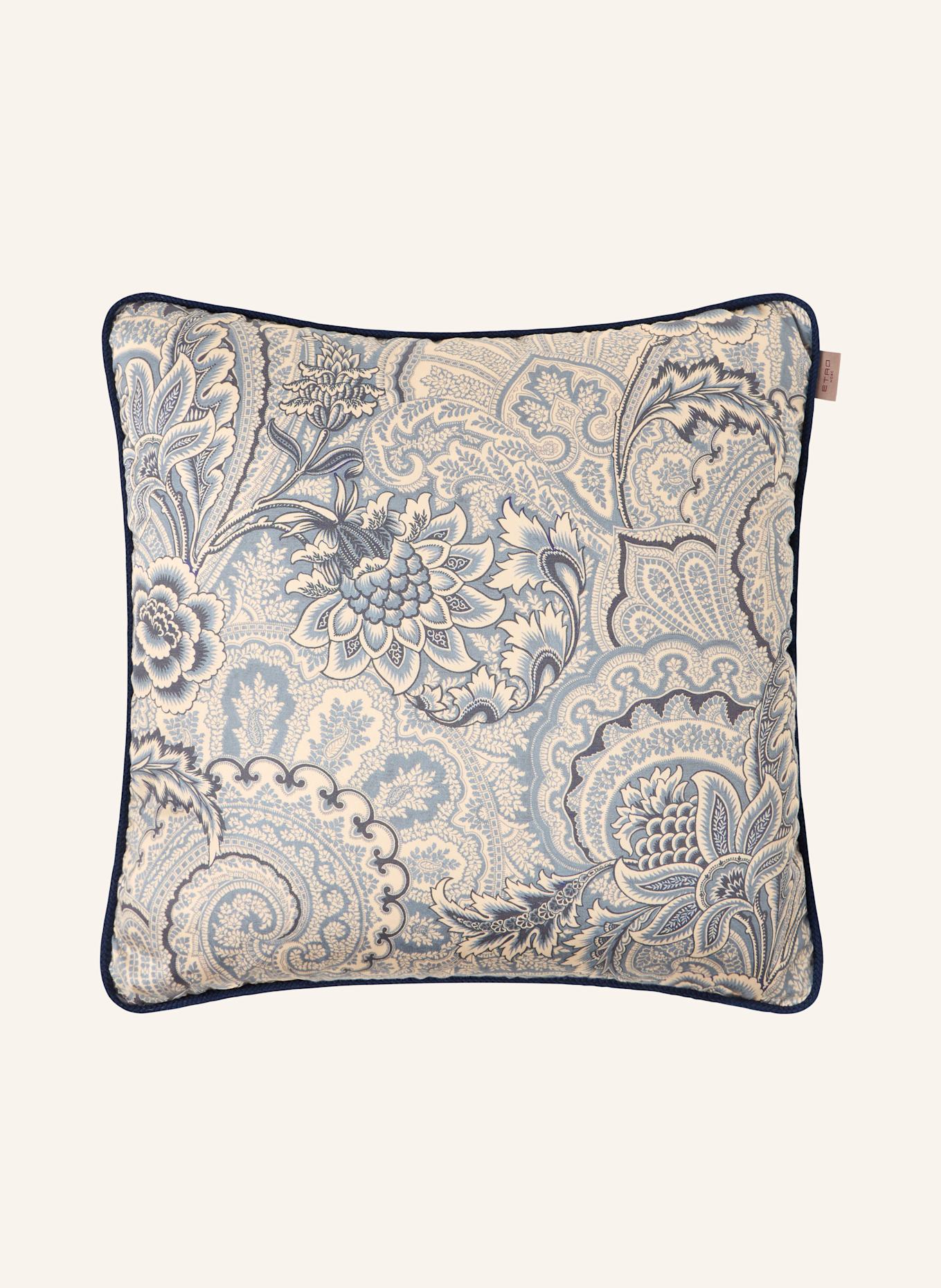 ETRO Home Dekokissen aus Satin, Farbe: BLAU/ KHAKI (Bild 1)