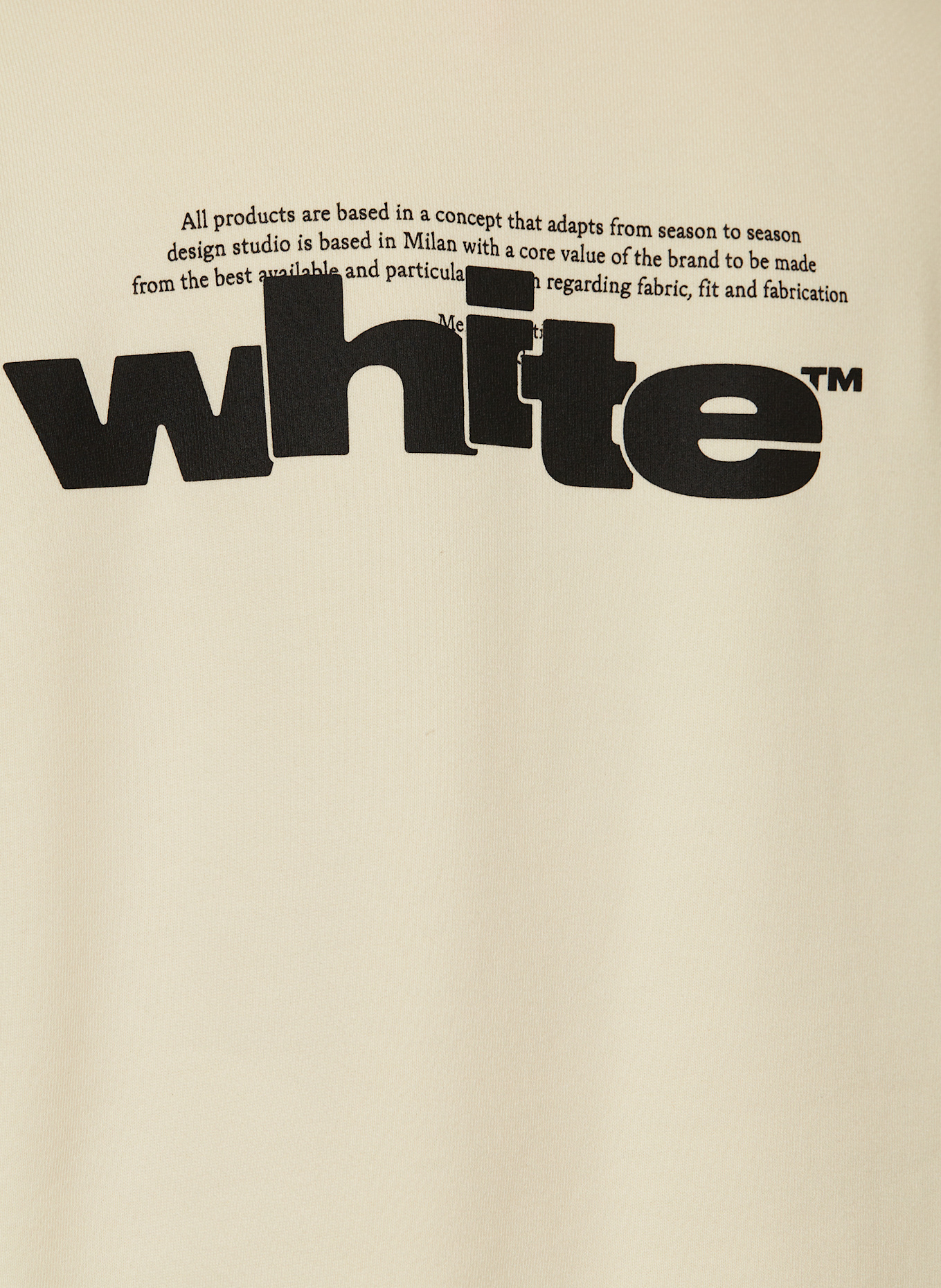 Off-White Bluza nierozpinana, Kolor: KREMOWY/ CZARNY (Obrazek 3)