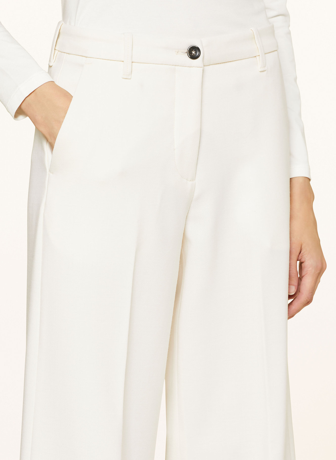 nine:inthe:morning NADIA wide leg trousers, Color: ECRU (Image 5)