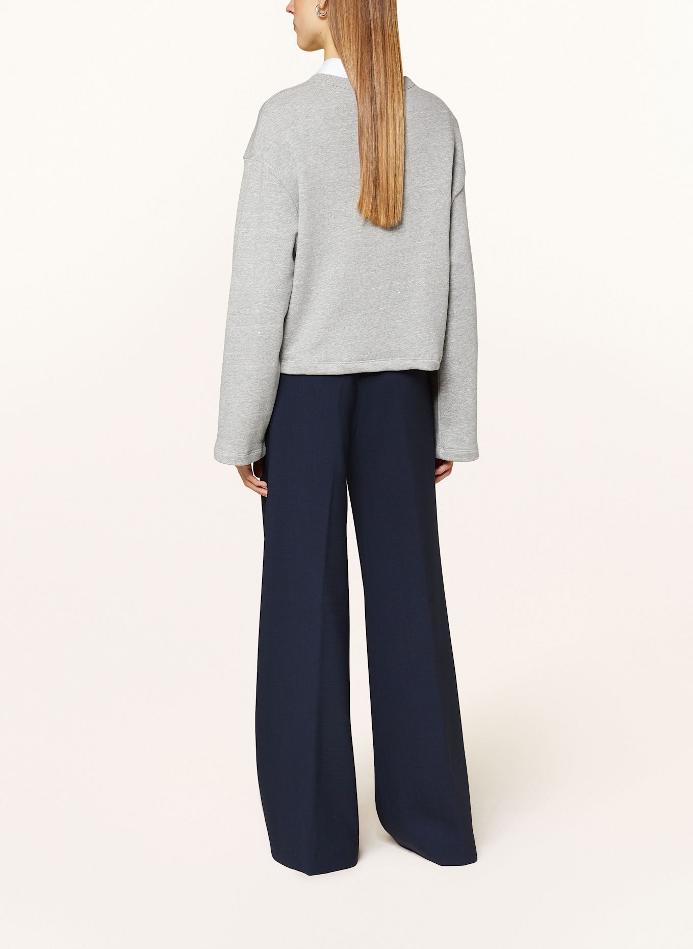 nine:inthe:morning NADIA wide leg trousers, Color: DARK BLUE (Image 3)