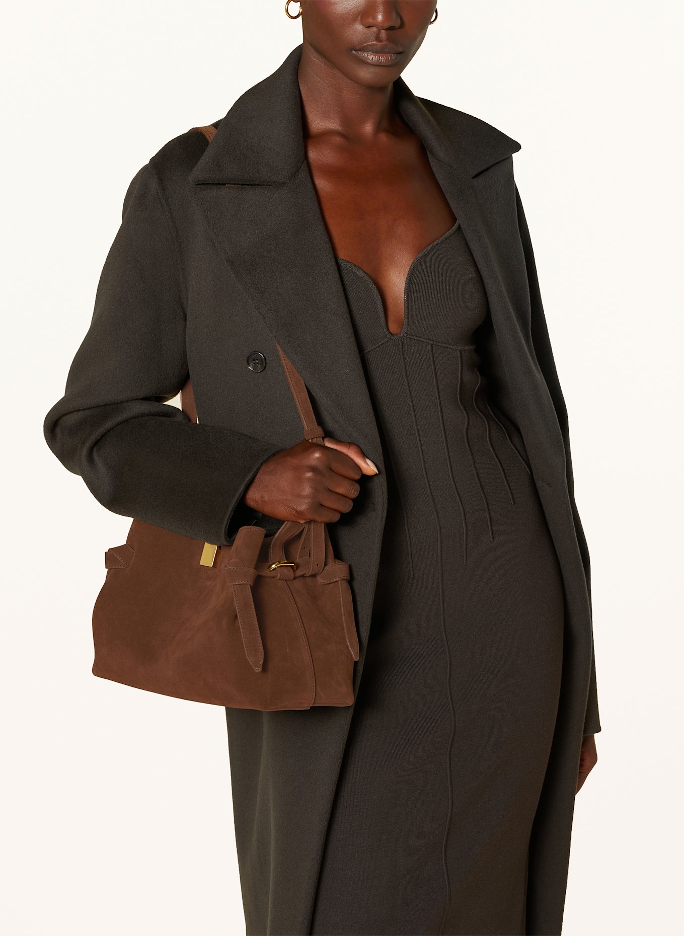 YUZEFI Handtasche GYOZA: DUNKELBRAUN