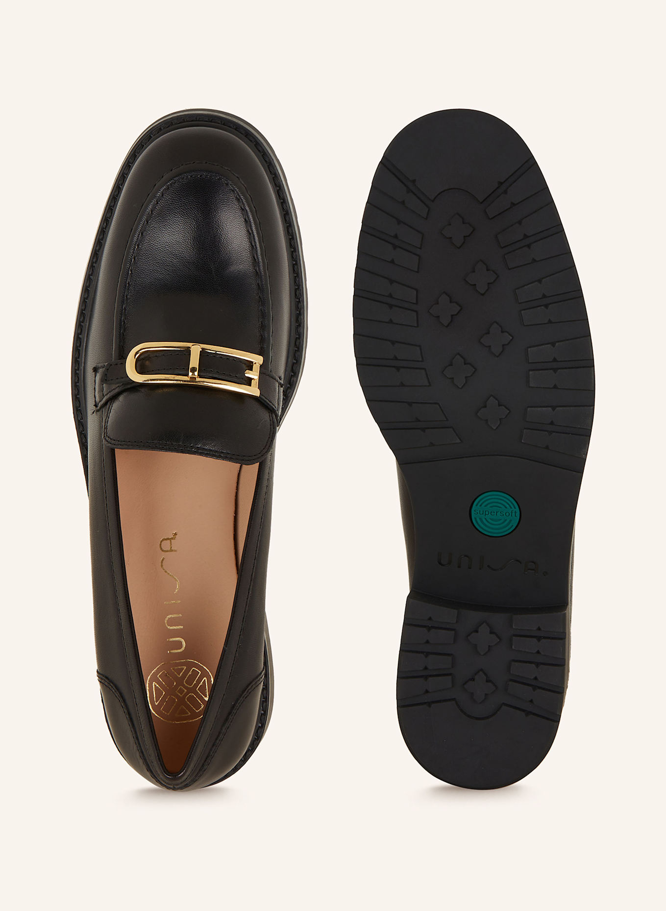 UNISA Loafersy ESTIVA: CZARNY