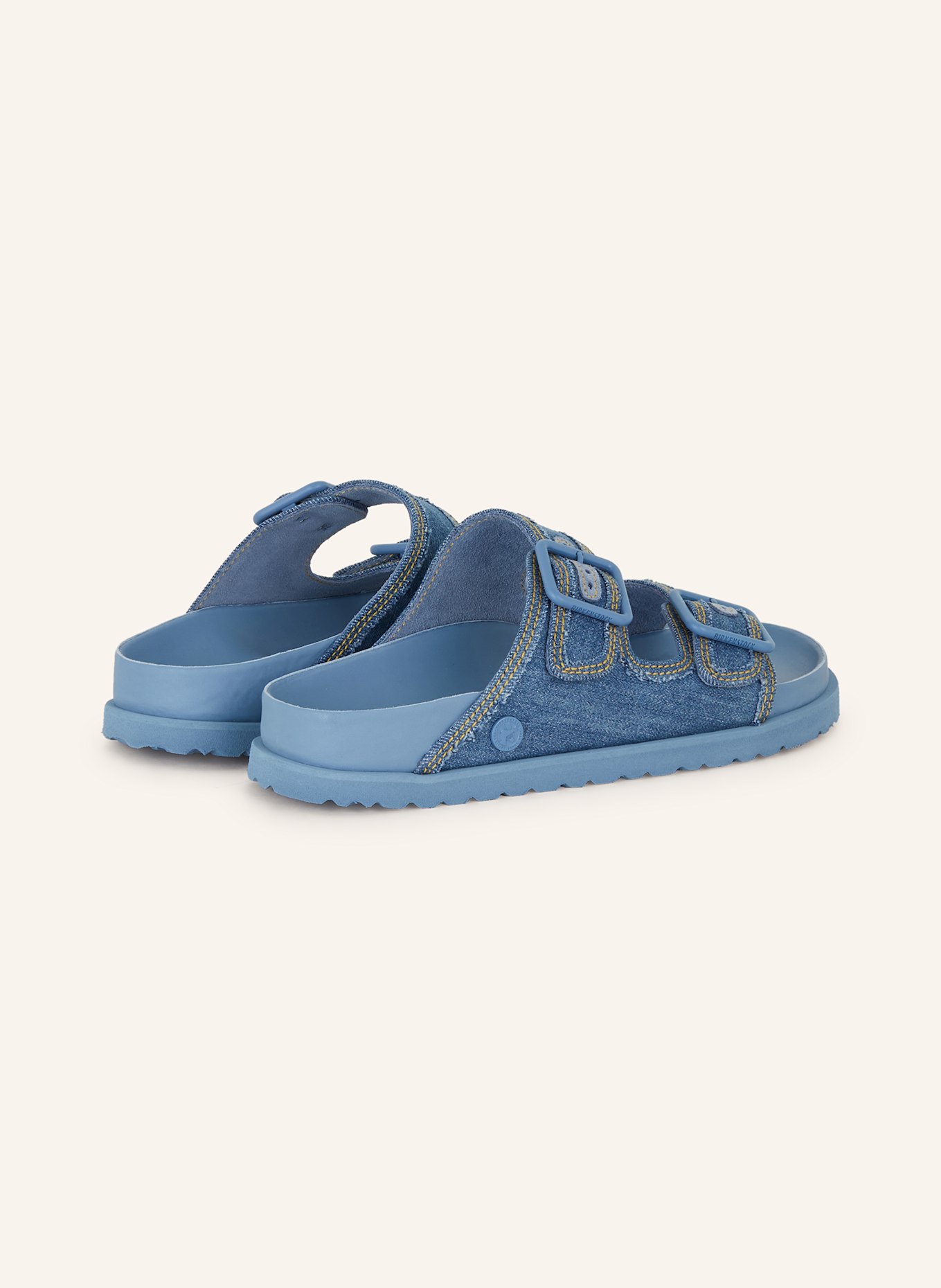 1774 BIRKENSTOCK Pantoletten ARIZONA STONE WASHED DENIM in hellblau