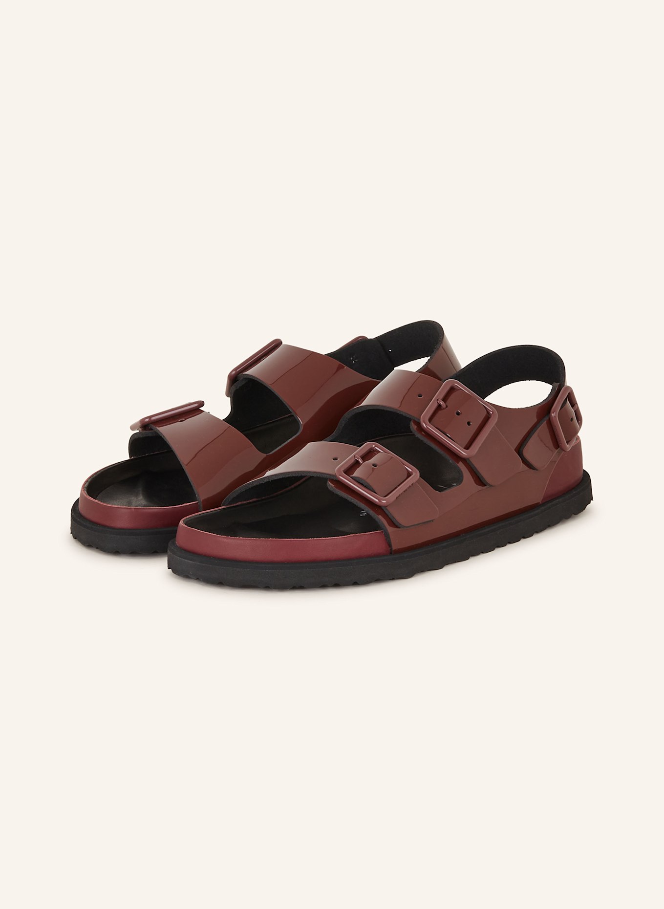 1774 BIRKENSTOCK Sandals MILANO SHINY PATENT LEATHER