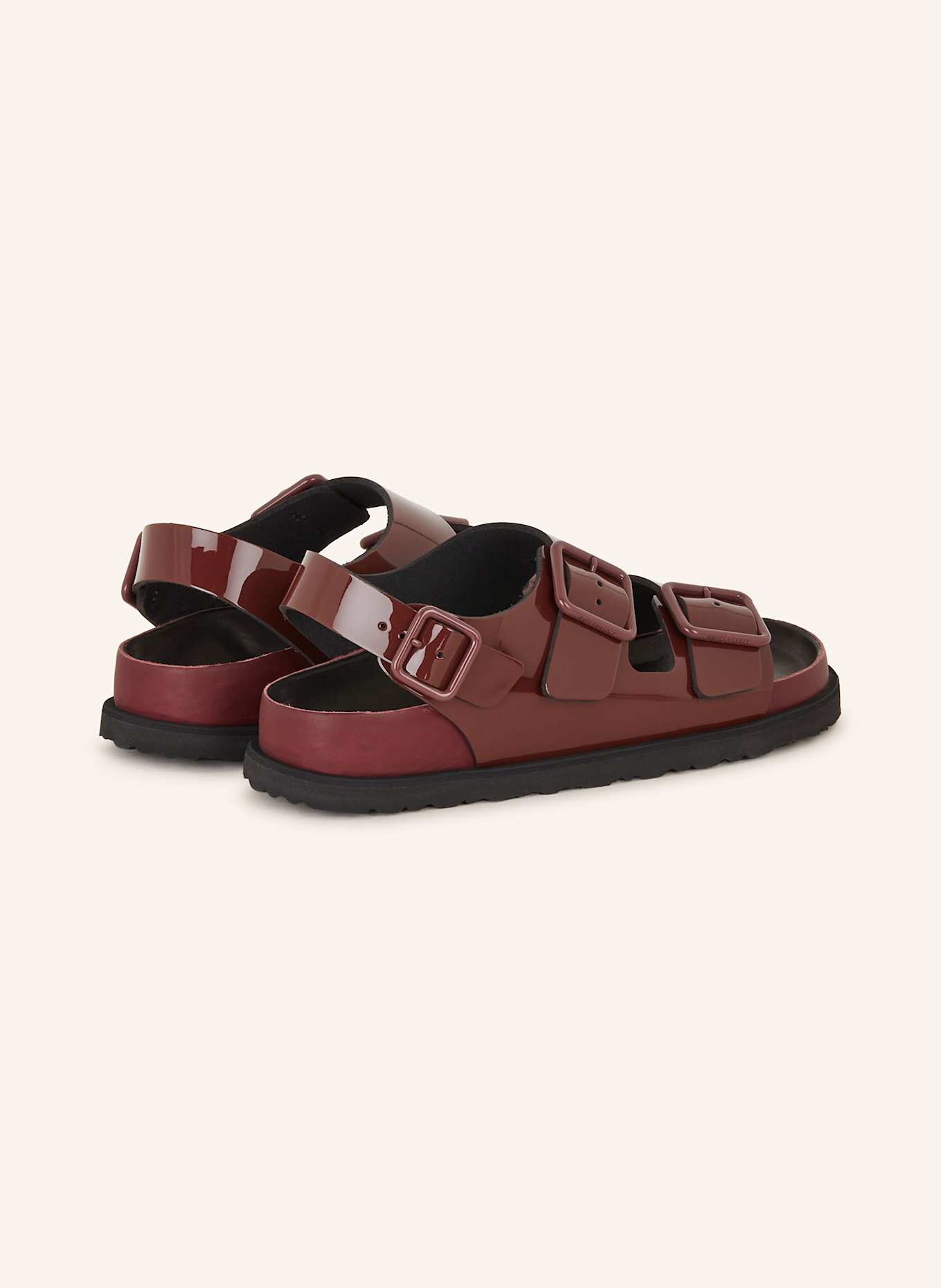 1774 BIRKENSTOCK Sandalen MILANO SHINY PATENT LEATHER in dunkelrot