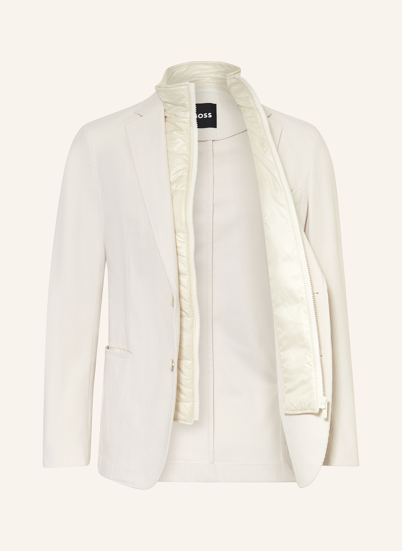 BOSS Marynarka HANRY slim fit z odpinaną podpinką, Kolor: 131 Open White (Obrazek 4)