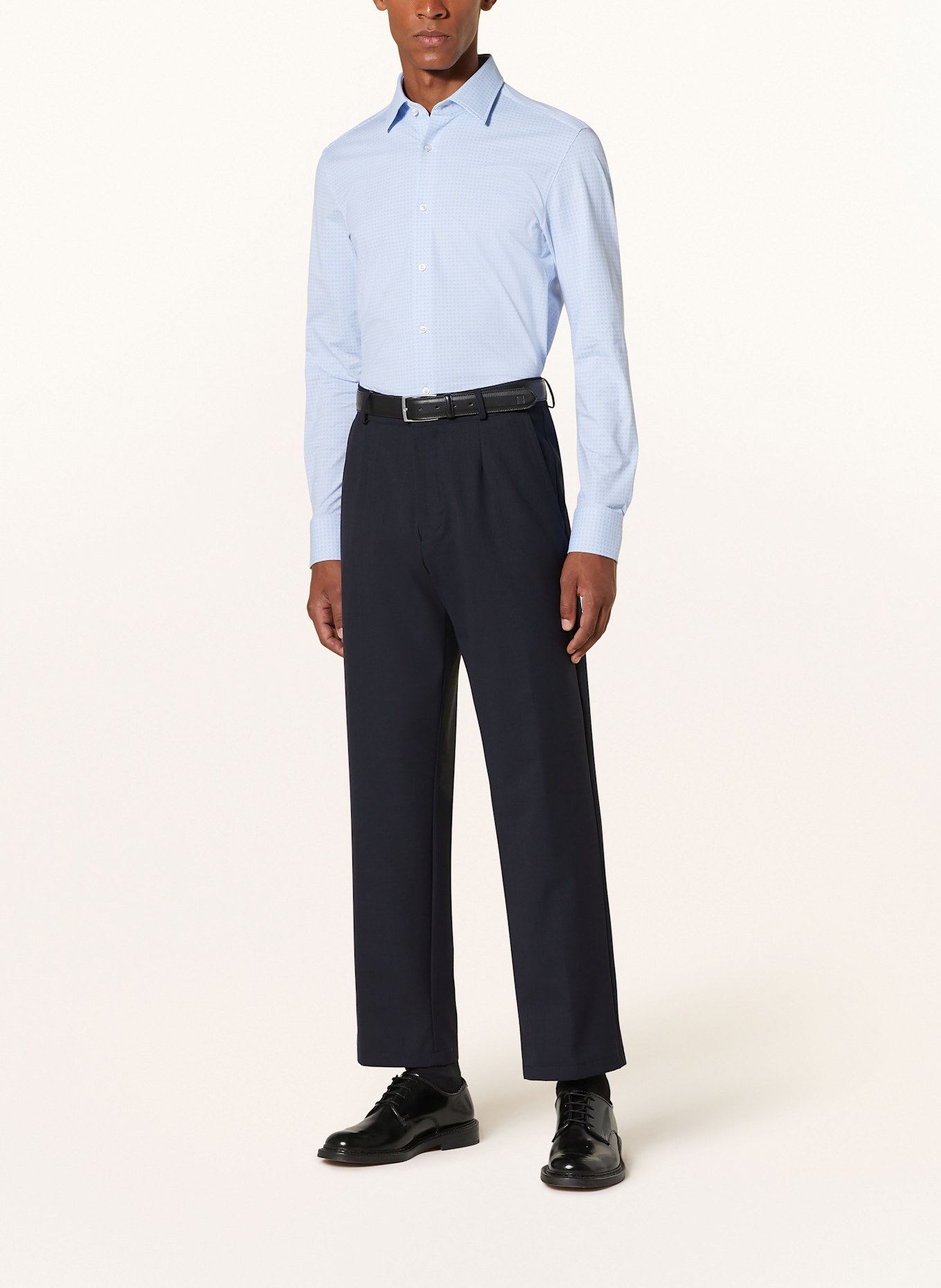 BOSS Shirt HANK slim fit, Color: LIGHT BLUE/ WHITE (Image 2)