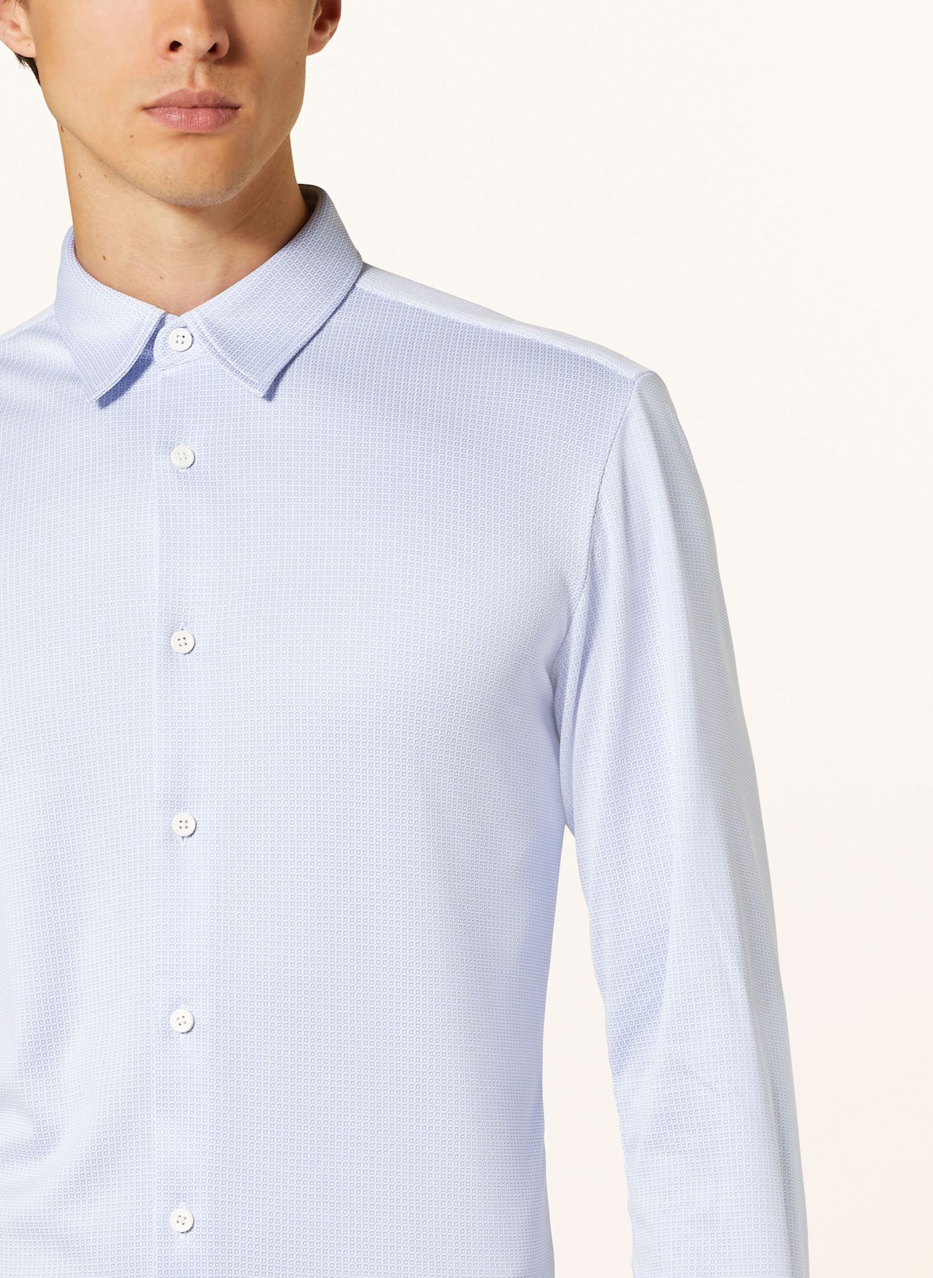 BOSS Shirt ROAN slim fit, Color: WHITE/ LIGHT BLUE (Image 4)