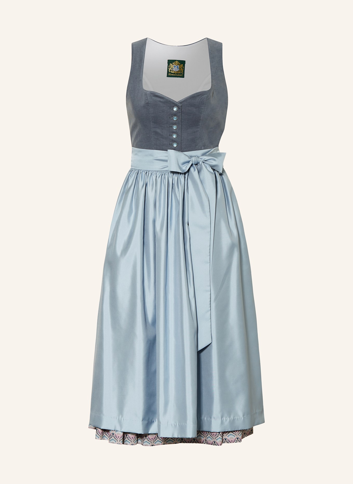 Hammerschmid Dirndl ROTHSEE: BLEU GRIS/ ROSE/ BEIGE