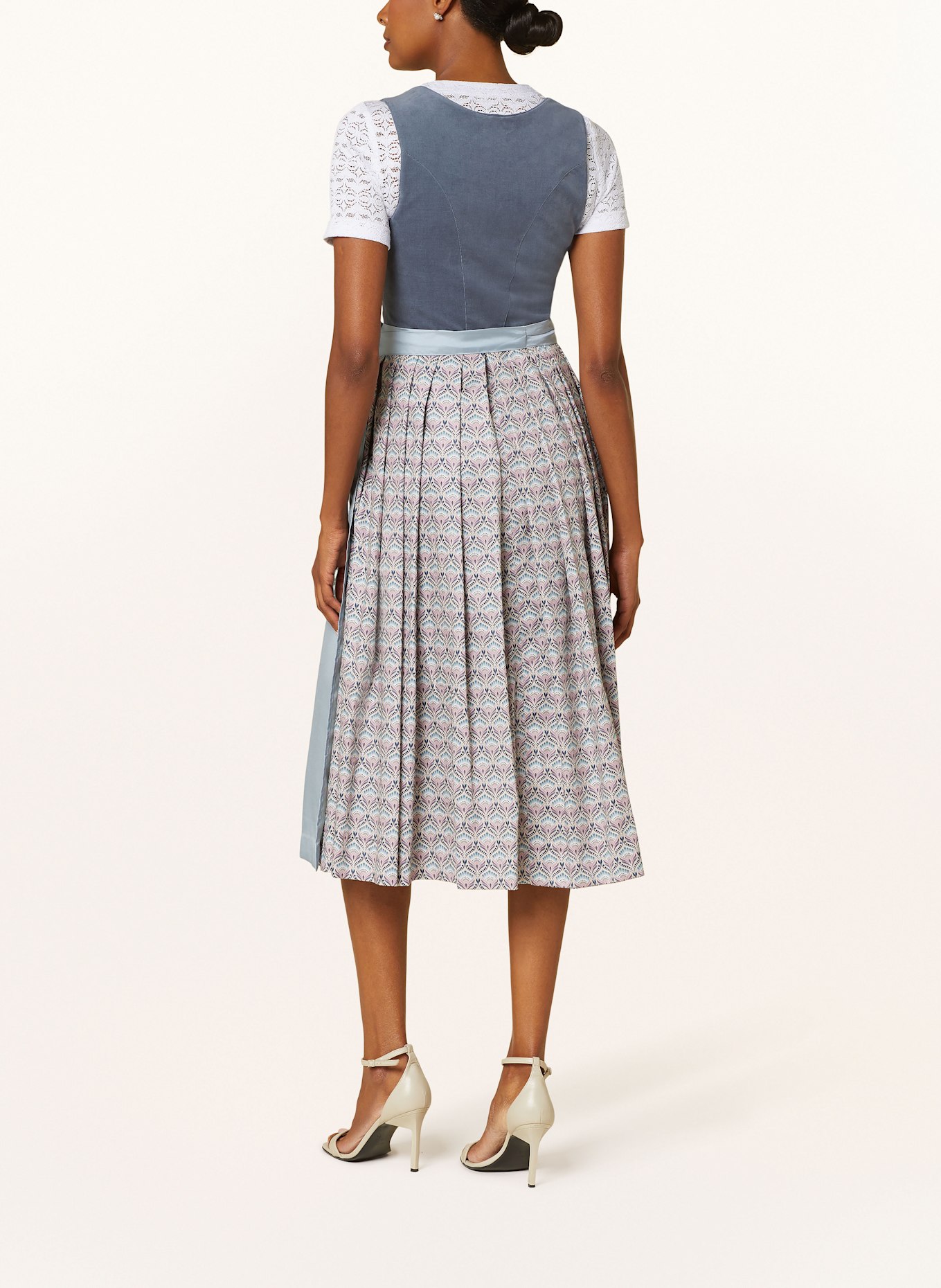 Hammerschmid Dirndl ROTHSEE: BLEU GRIS/ ROSE/ BEIGE