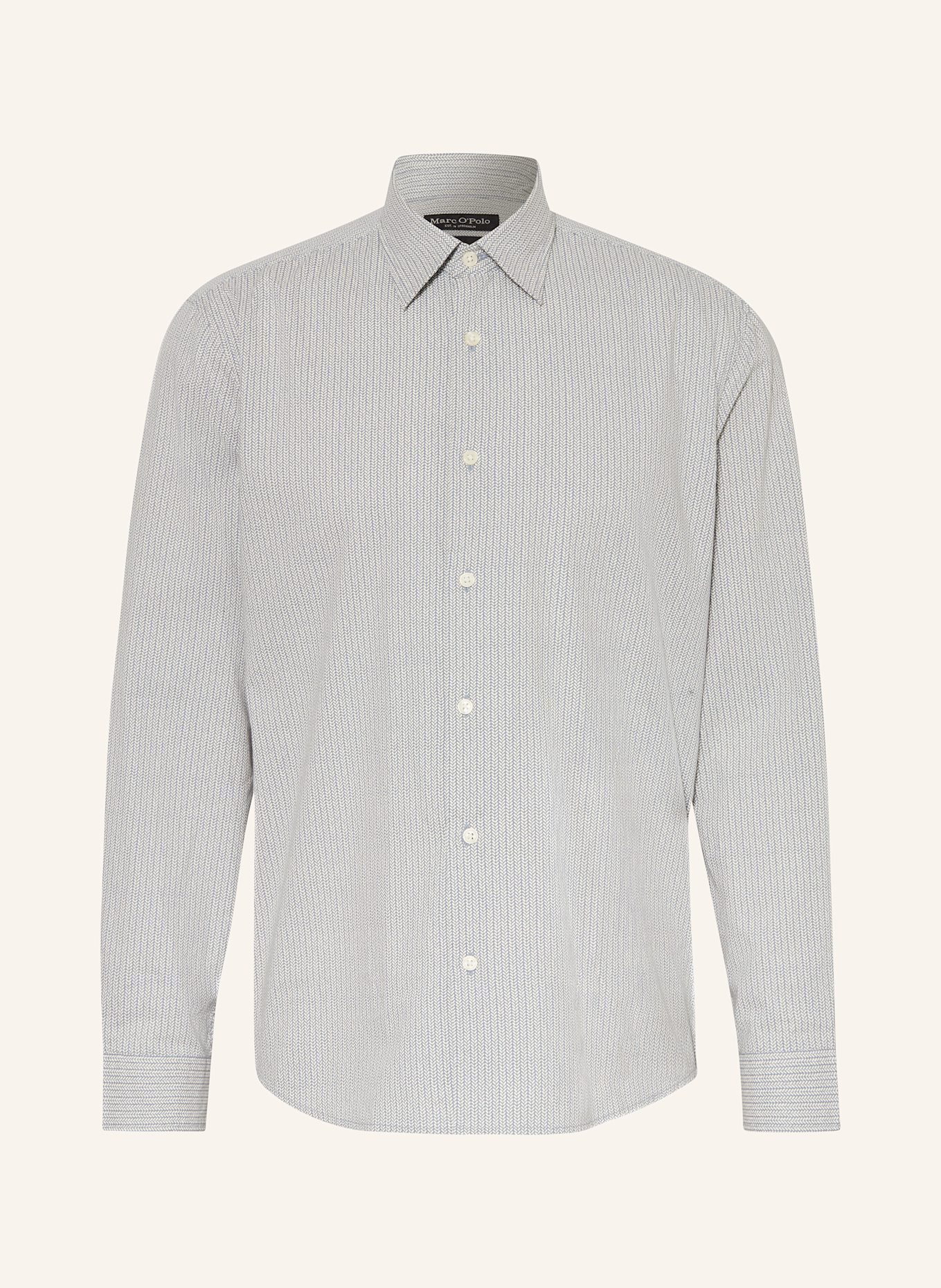 Marc O'Polo Hemd Regular Fit, Farbe: WEISS/ GRAU (Bild 1)