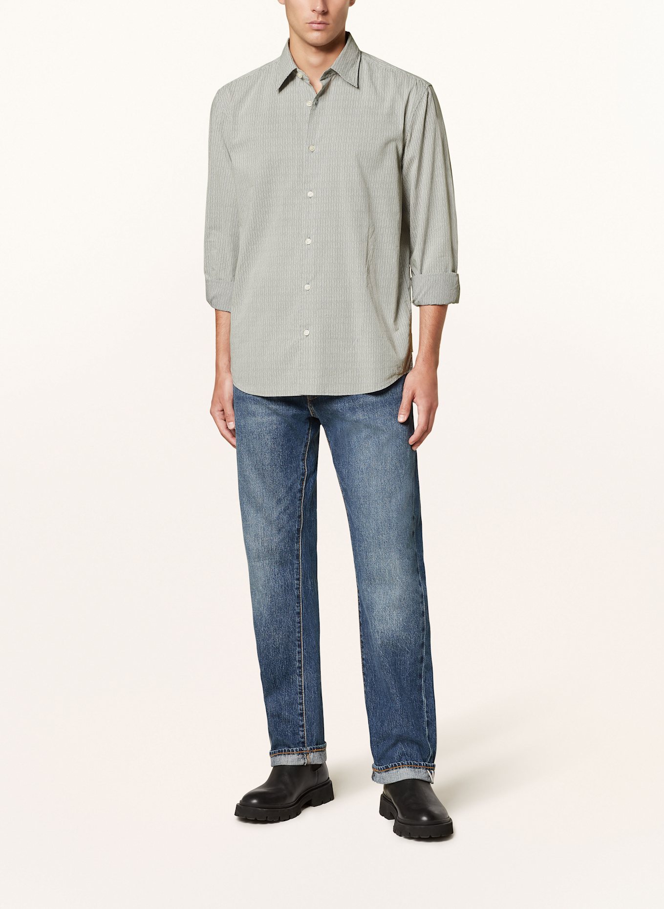 Marc O'Polo Hemd Regular Fit, Farbe: WEISS/ GRAU (Bild 2)