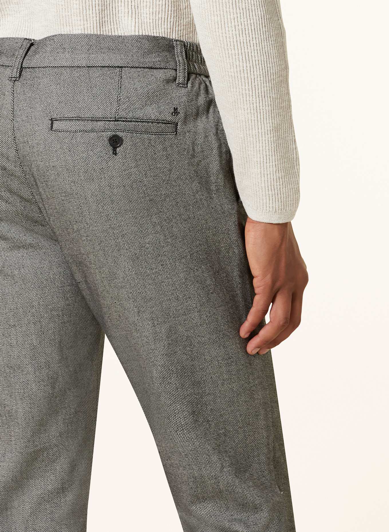 Marc O'Polo Shaped fit chinos with shaping effect, Color: GRAY/ BLACK (Image 5)