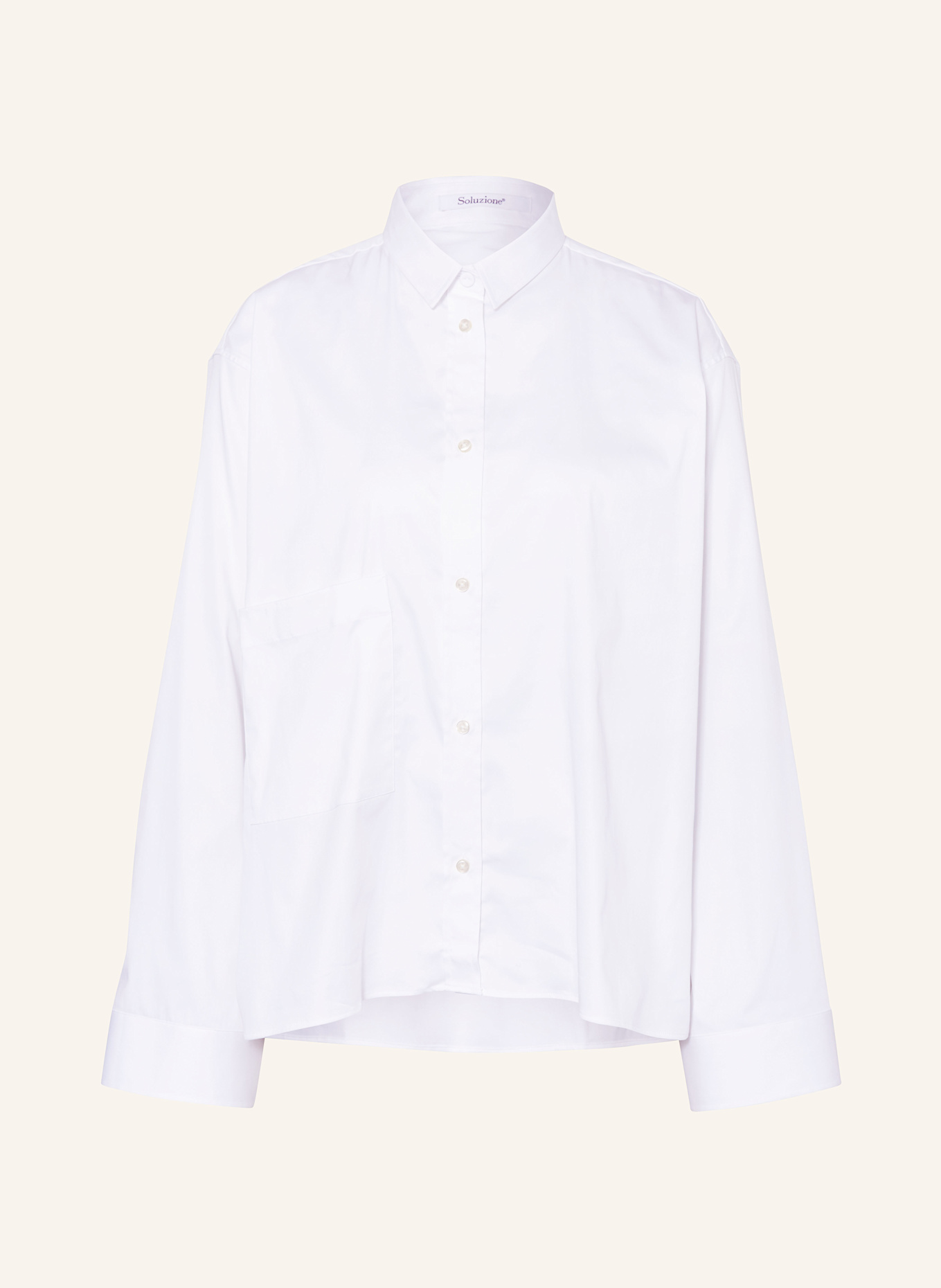 Soluzione Shirt blouse, Color: WHITE (Image 1)