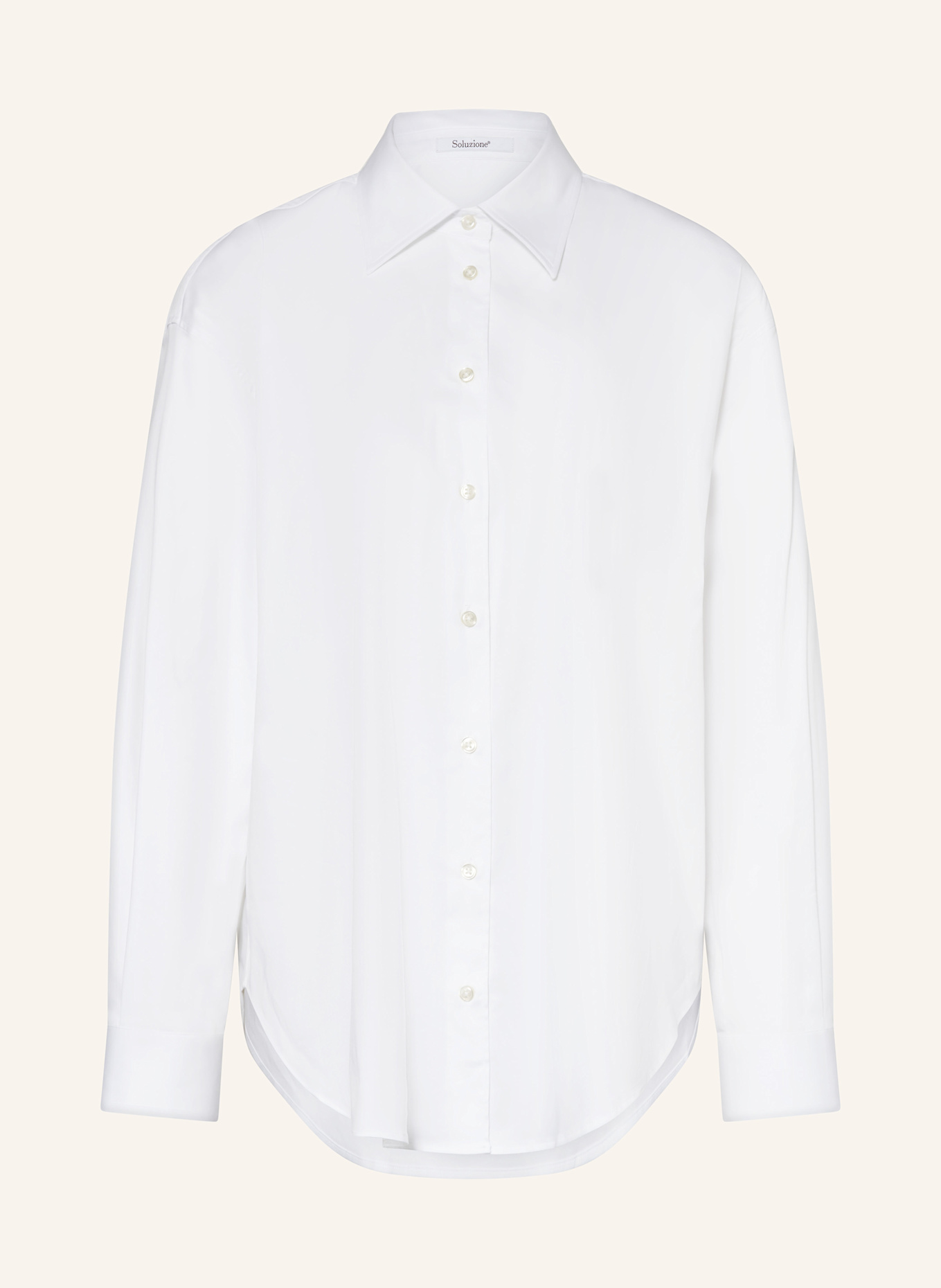 Soluzione Oversized shirt blouse, Color: WHITE (Image 1)