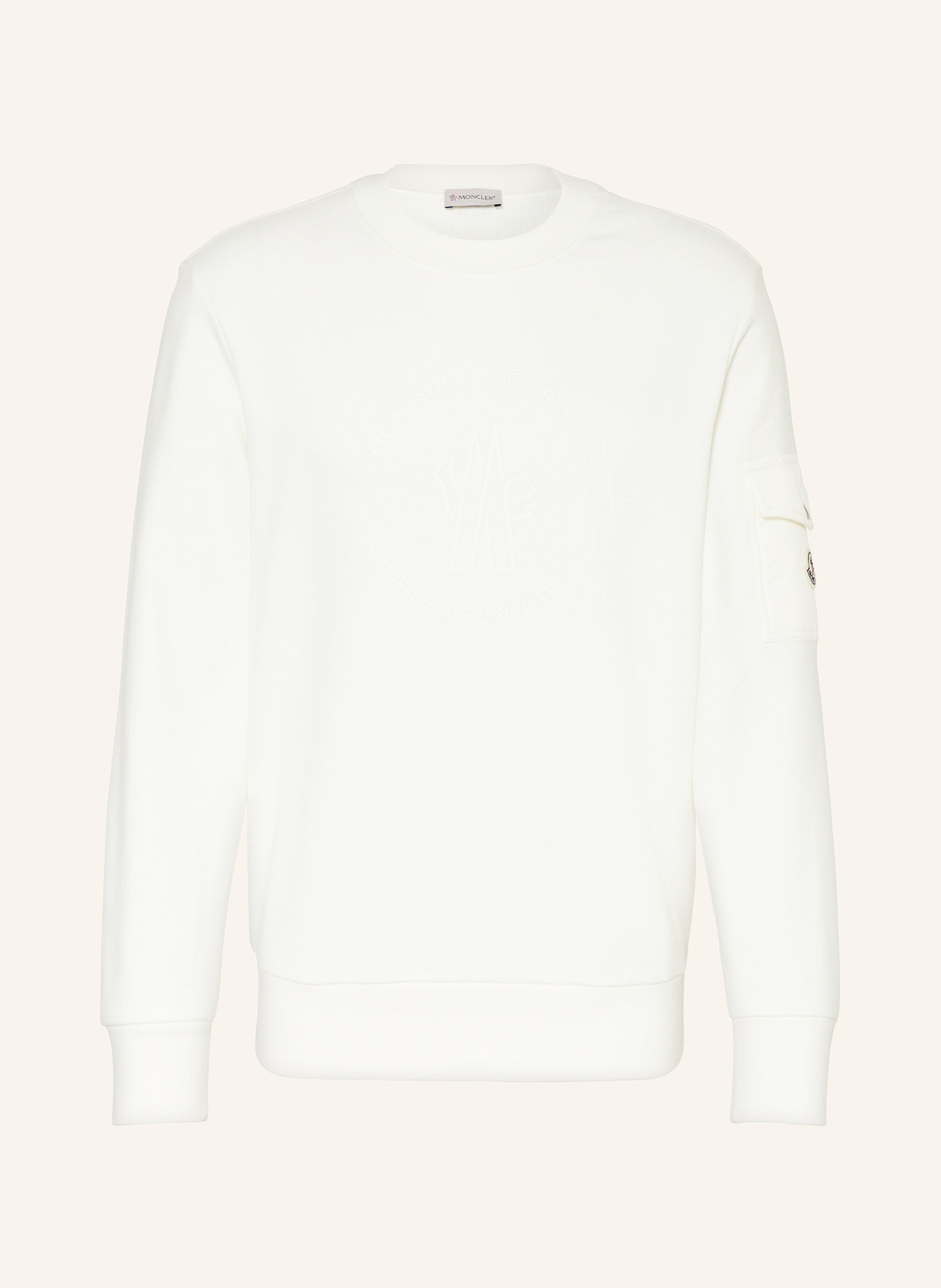 White moncler sweatshirt clearance