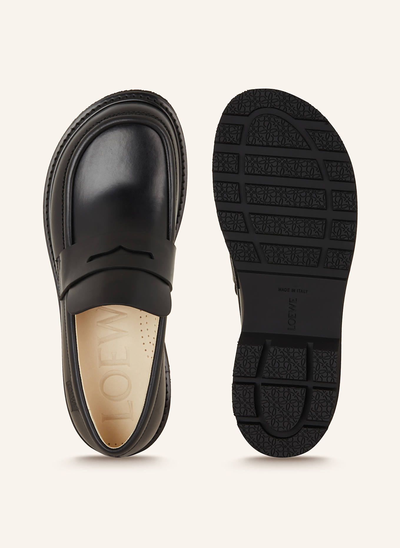 LOEWE Penny-Loafer BLAZE: SCHWARZ