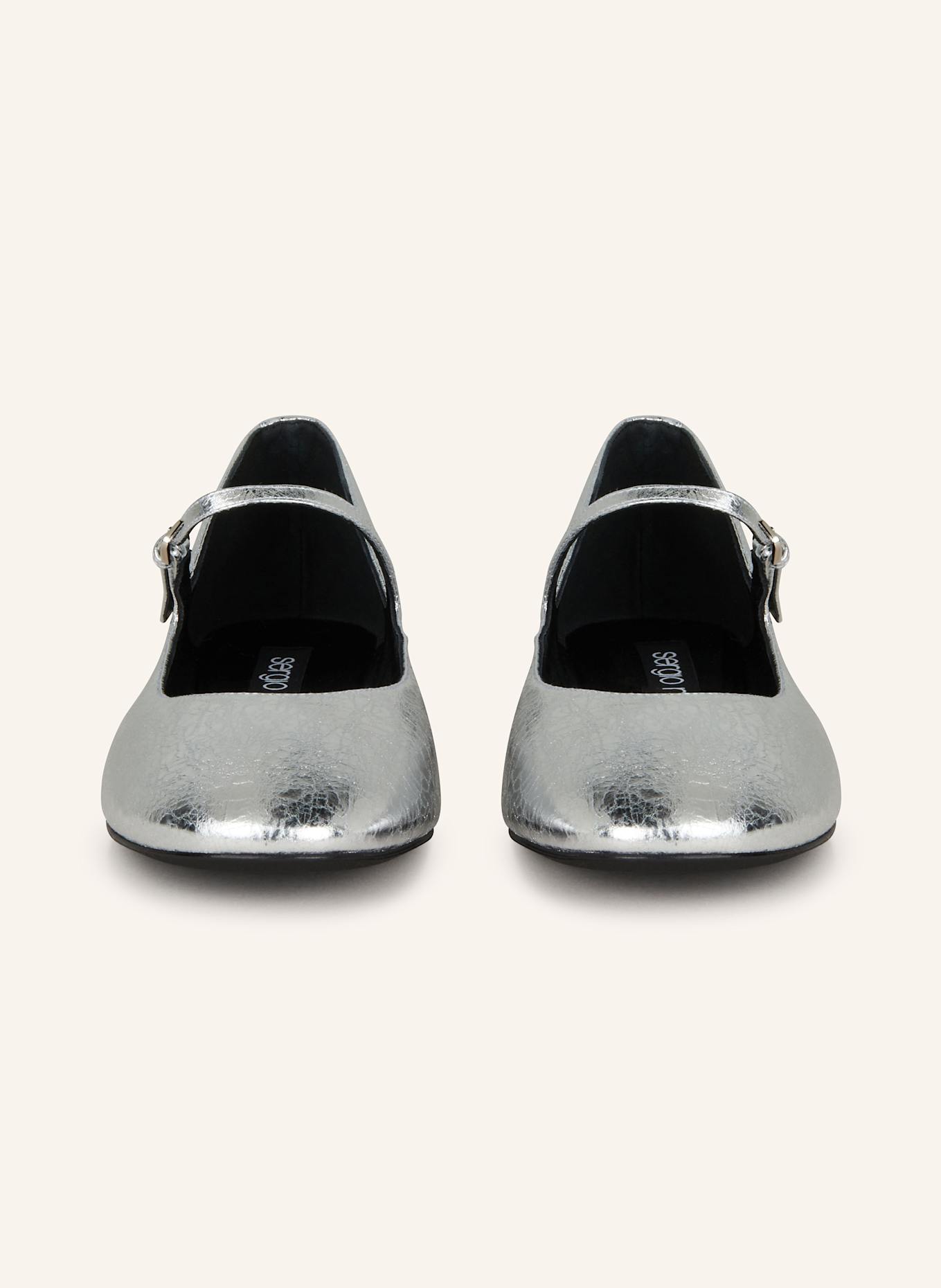sergio rossi Mary-Jane-Ballerinas: SILBER