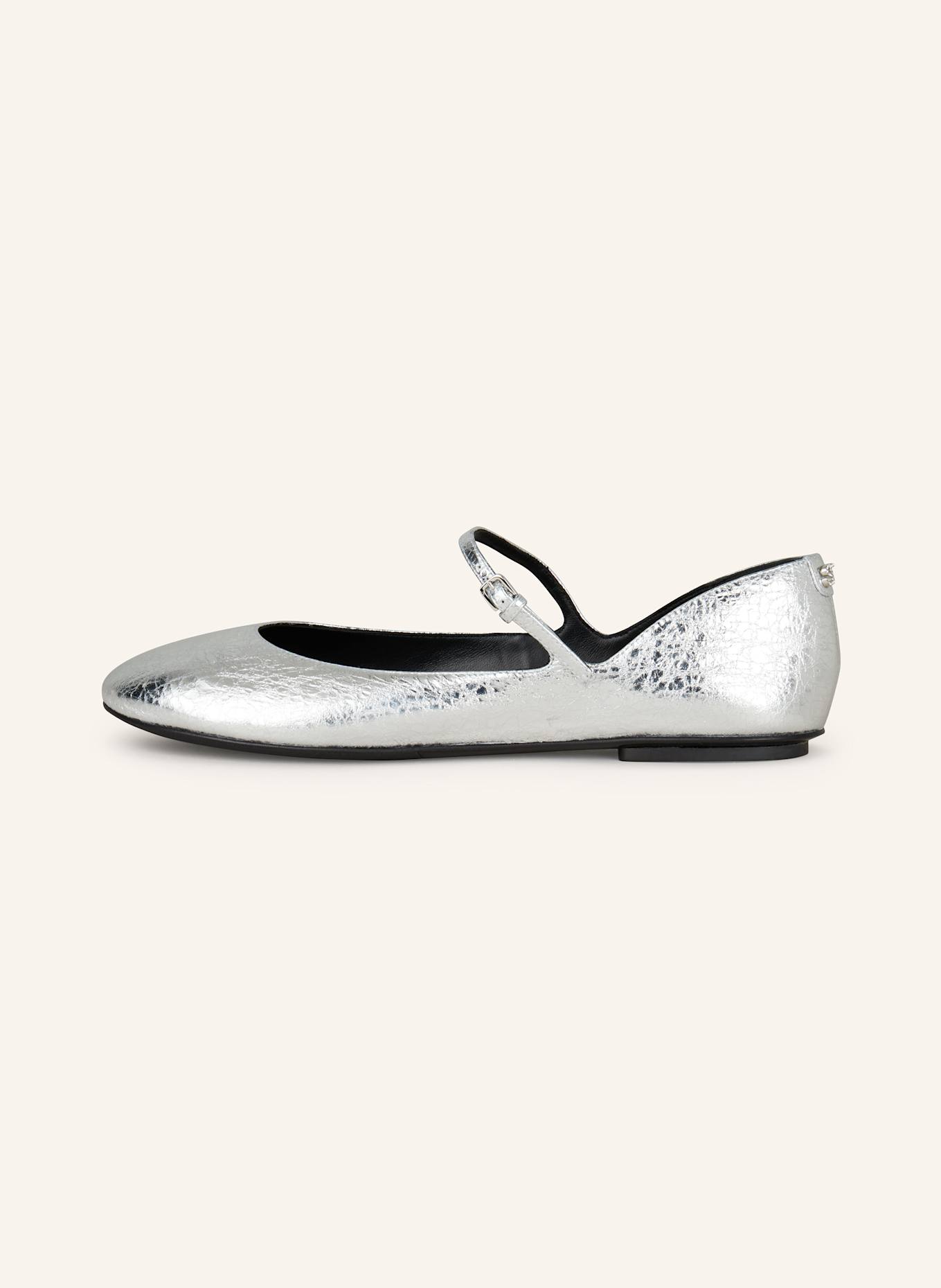 sergio rossi Mary-Jane-Ballerinas: SILBER