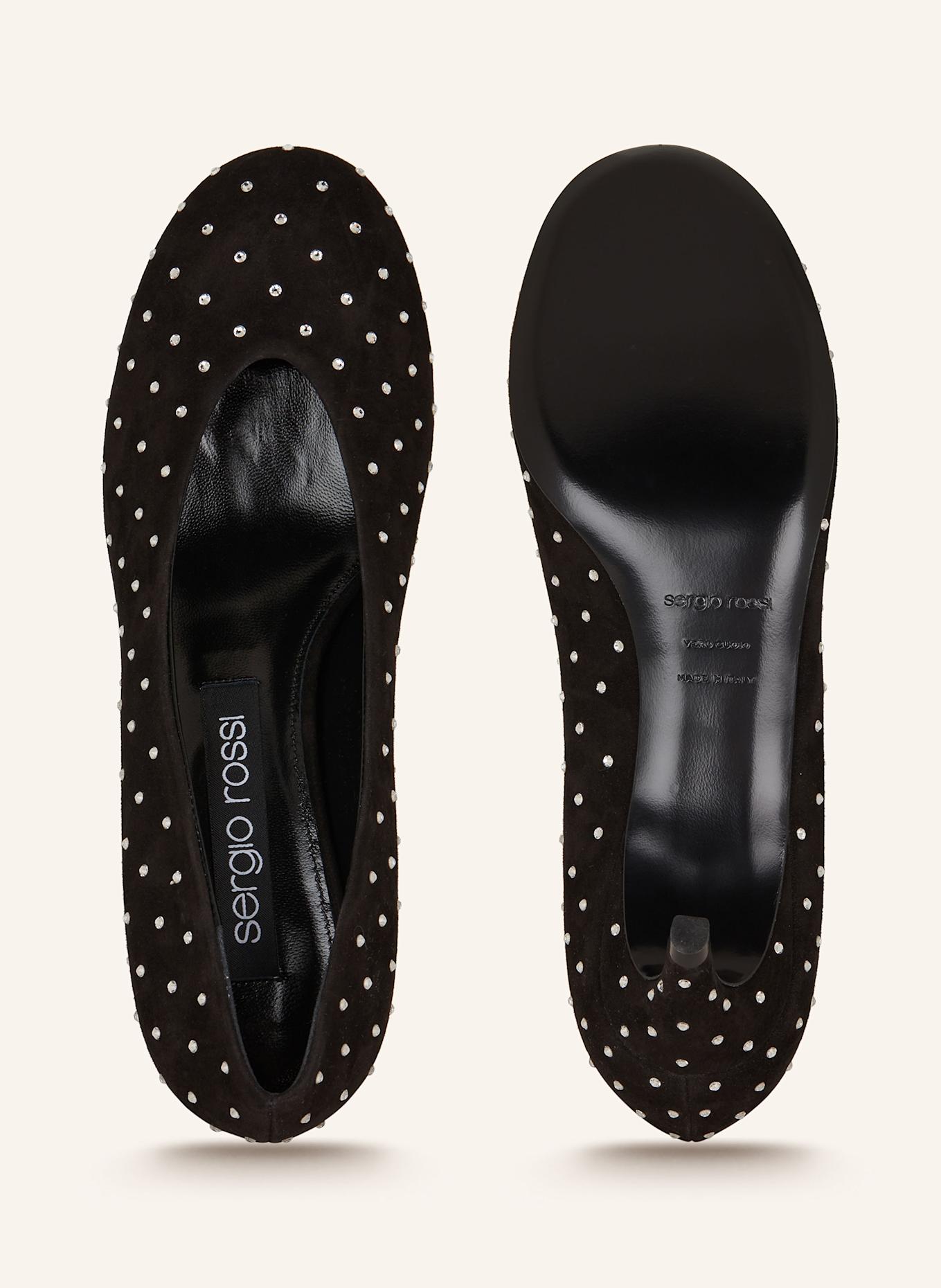 sergio rossi Pumps mit Schmucksteinen: SCHWARZ / SILBER