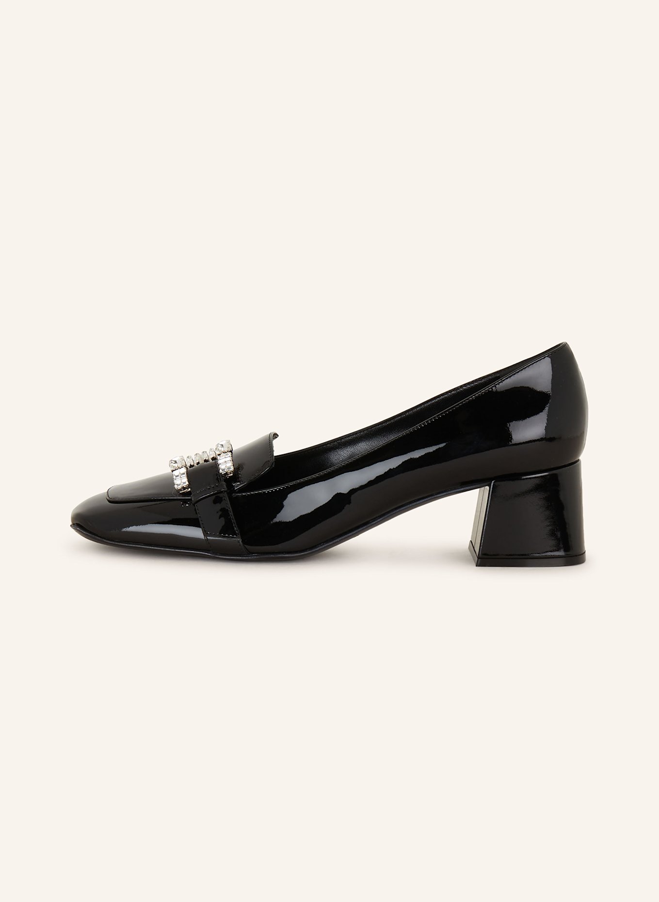sergio rossi Lack-Pumps PUMP 45 mit Schmucksteinen: SCHWARZ