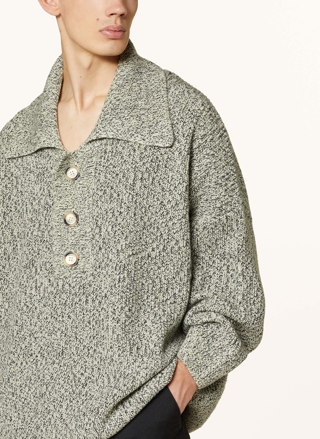 Nanushka Pullover DELIER: SCHWARZ / CREME