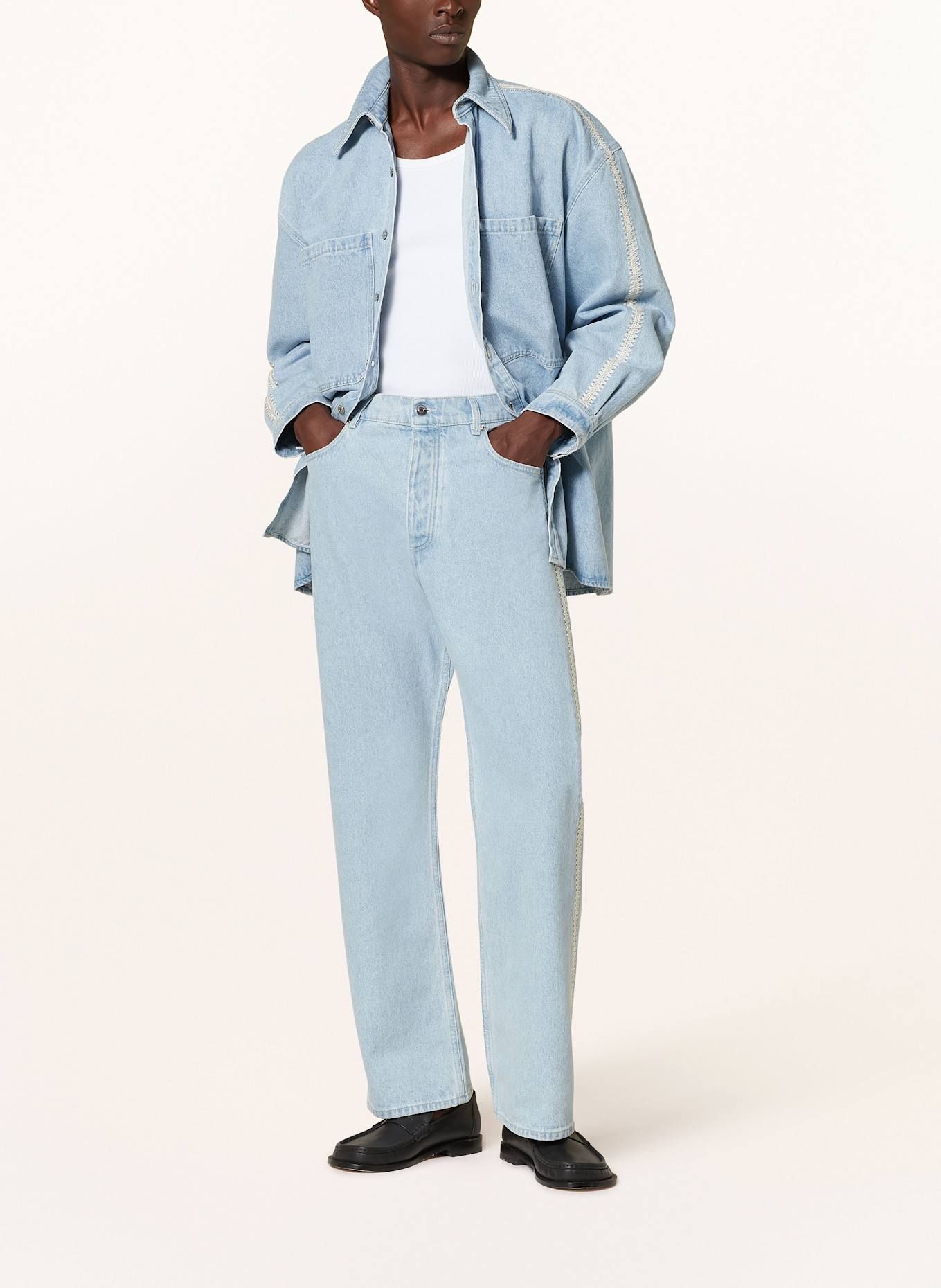 Nanushka Jeans GANNON: ECO BLEACH/CREME