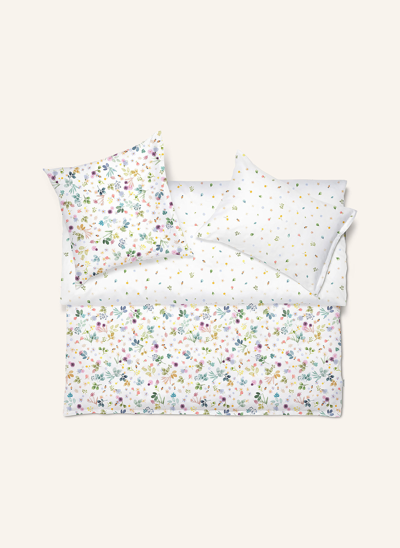 SCHLOSSBERG Bettbezug YLVIE: WEISS/ GRÜN/ ROSA