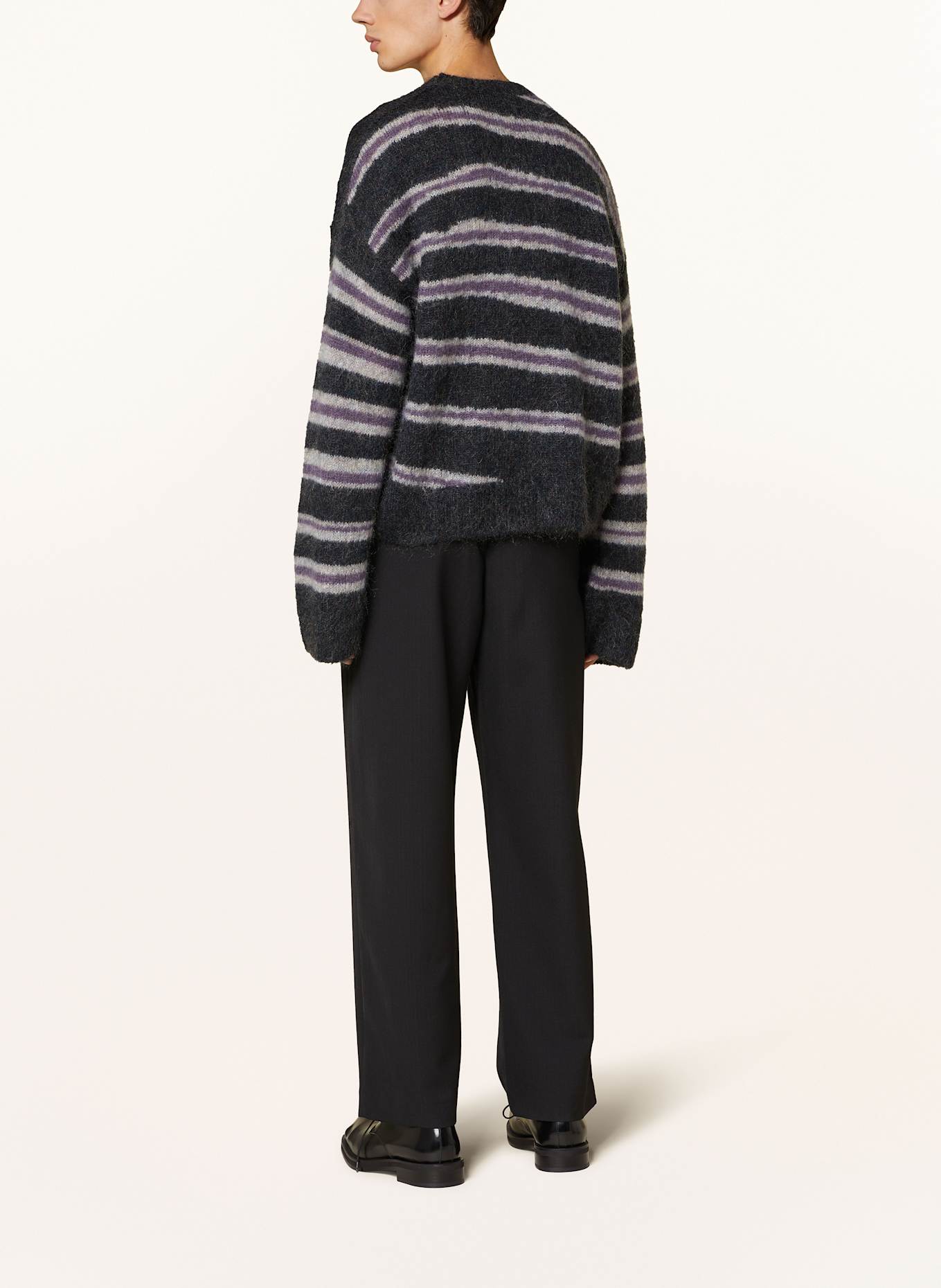Acne Studios Sweter: CZIEMNOSZARY / JASNOCZARY / LILA