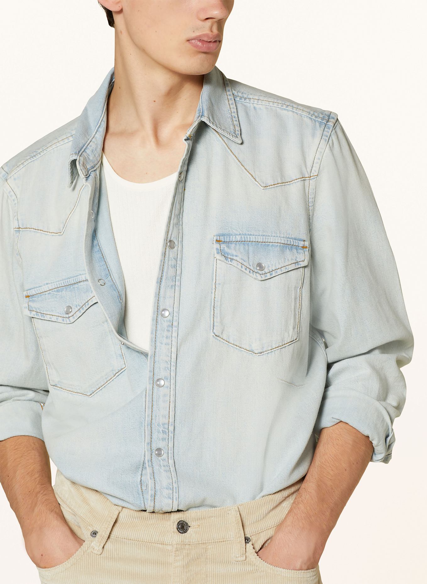 FRAME Jeans-Overshirt: HELLBLAU