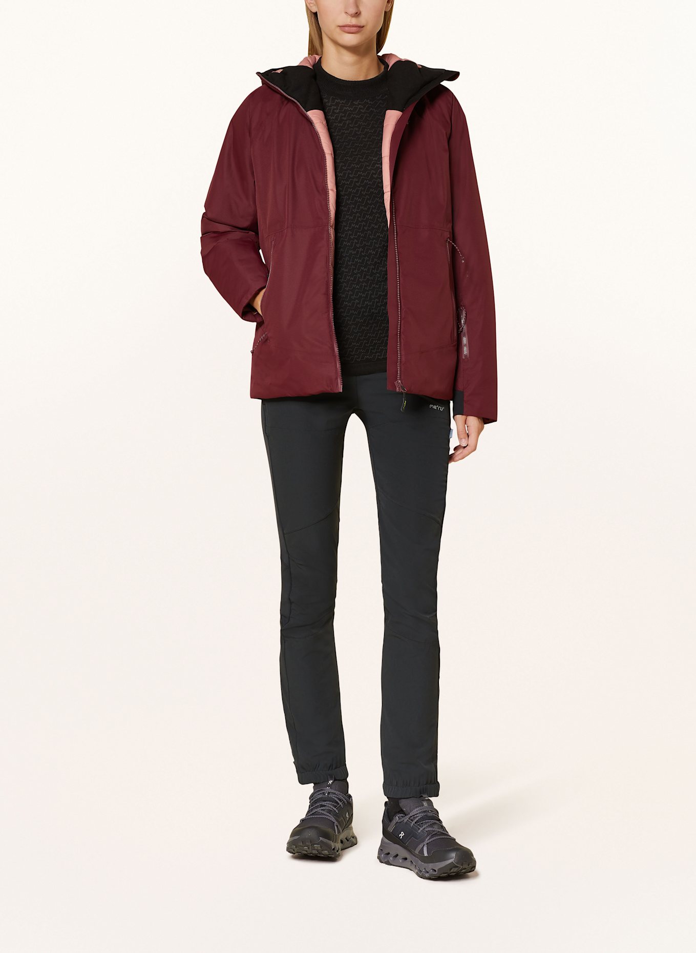 me°ru' Funktionsjacke PILOT POINT: DUNKELROT