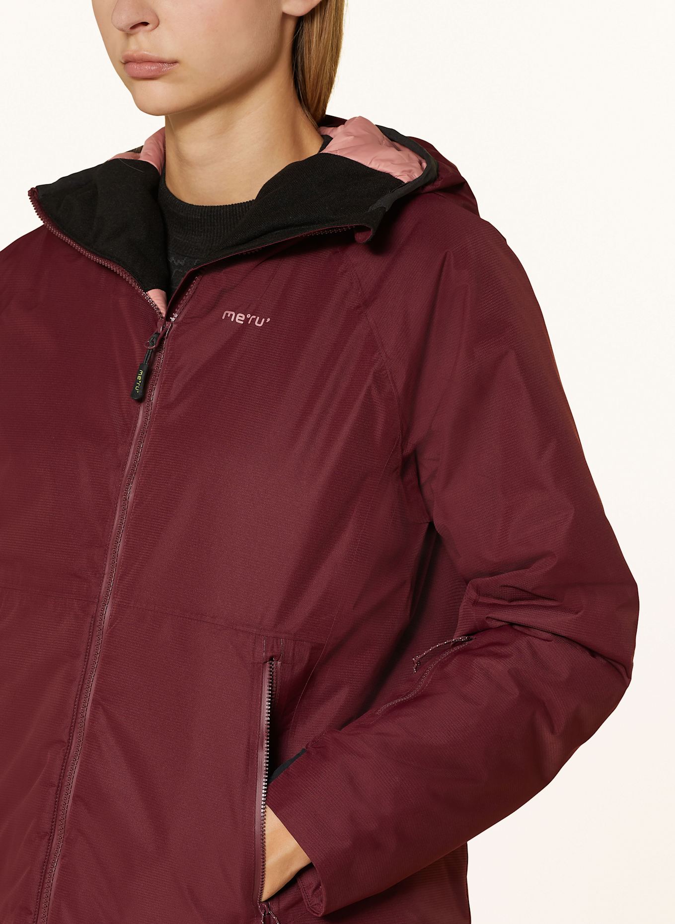 me°ru' Funktionsjacke PILOT POINT: DUNKELROT