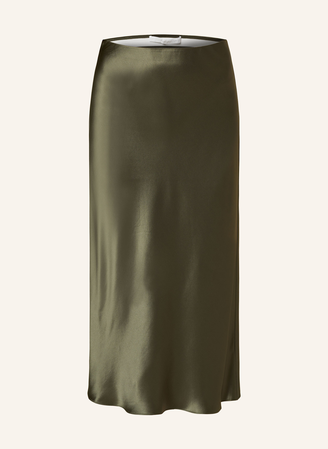 HERZEN'S ANGELEGENHEIT Satin skirt: OLIVE
