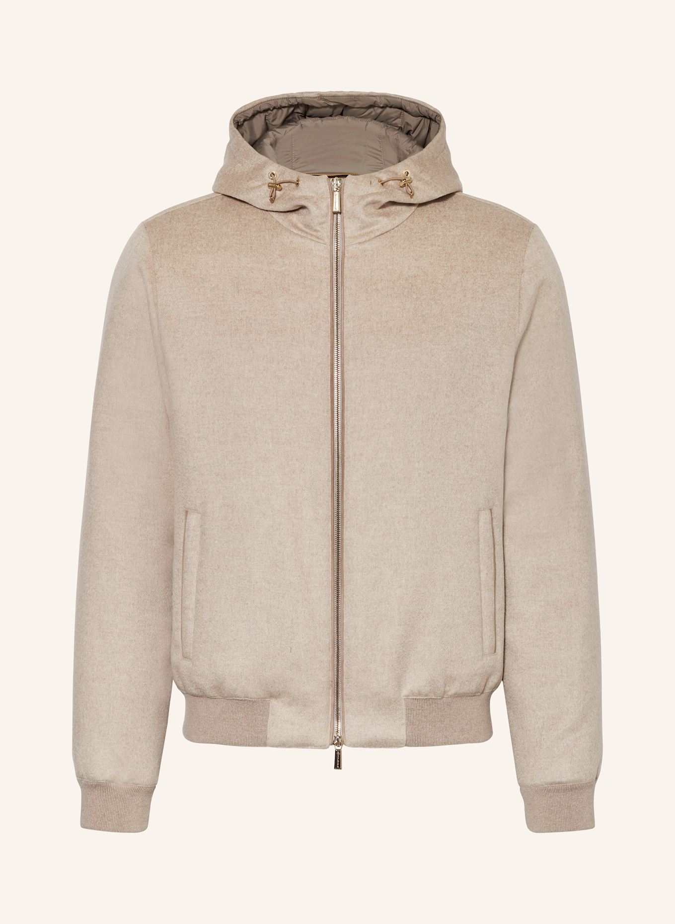 MOORER Cashmere down jacket in beige