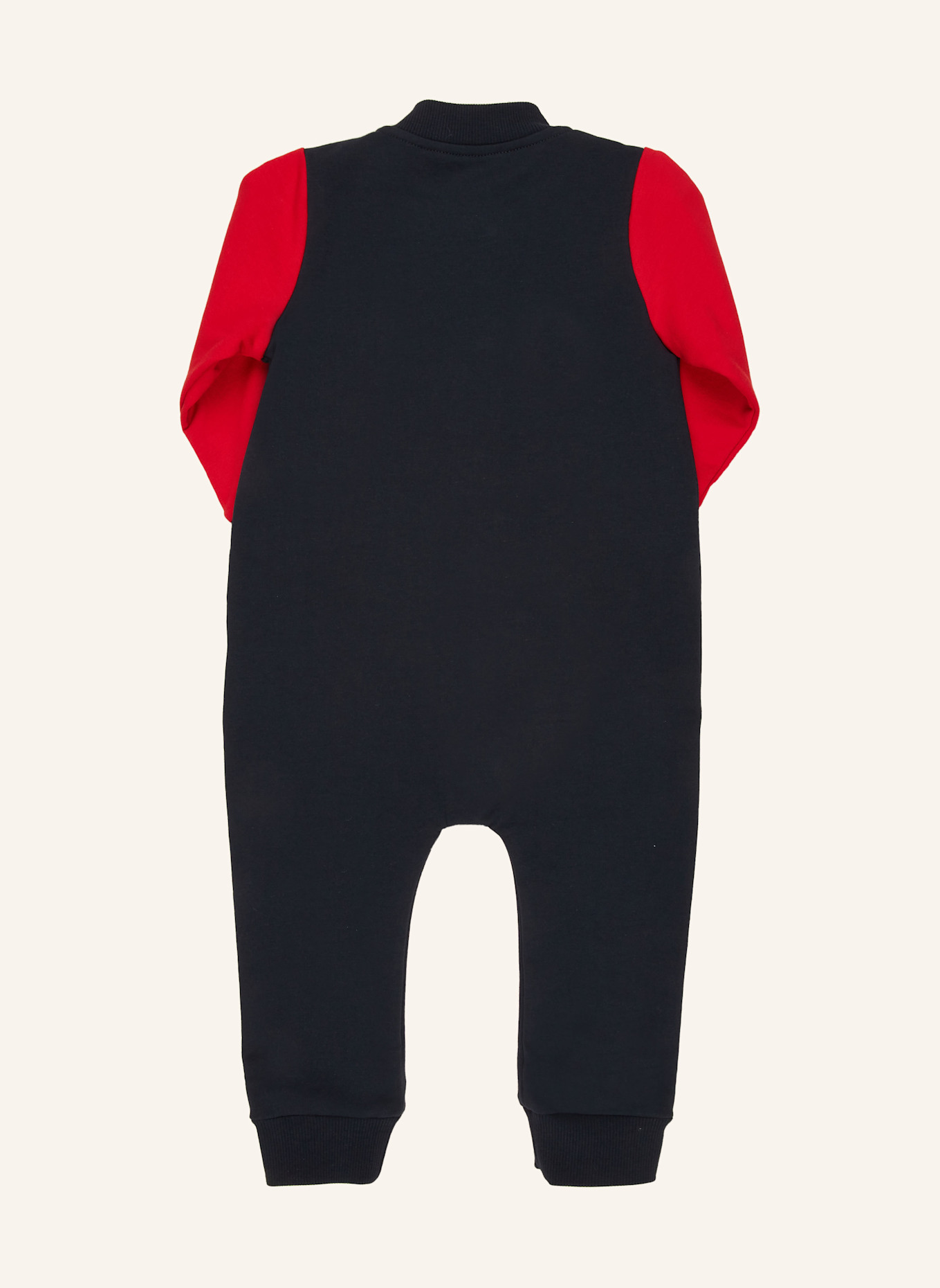 MONCLER enfant Strampler: DUNKELBLAU/ ROT