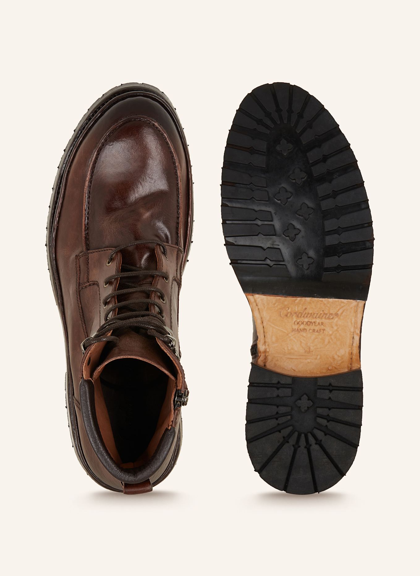 Cordwainer Lace-up boots: DARK BROWN