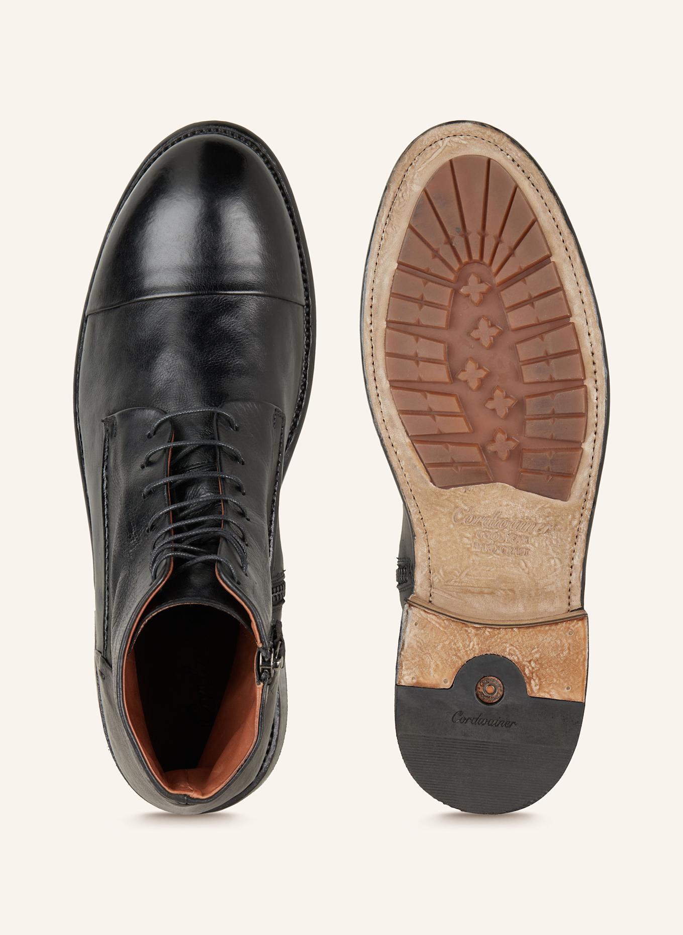 Cordwainer Lace-up boots: BLACK