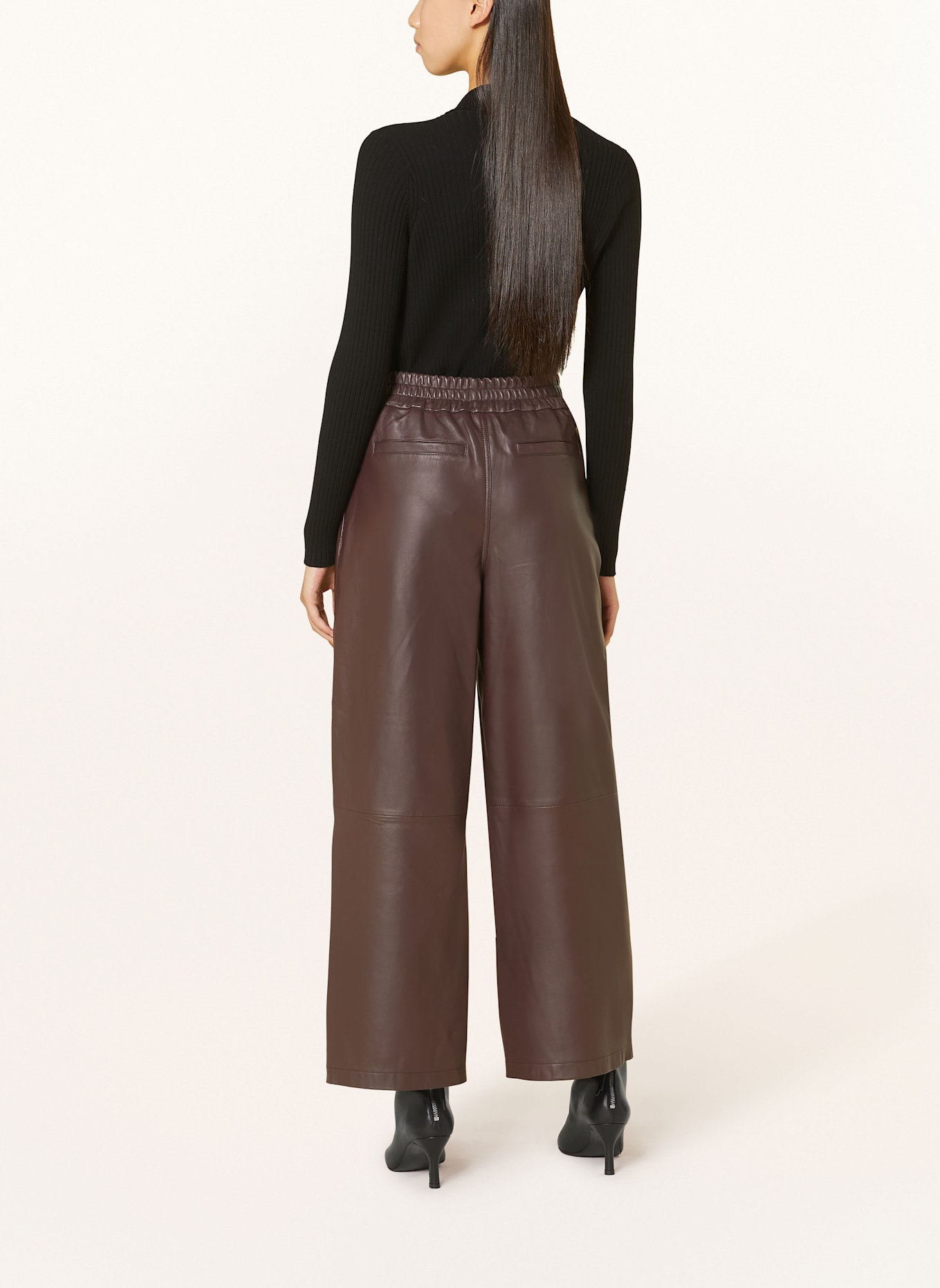 MRS & HUGS Lederhose: DUNKELROT