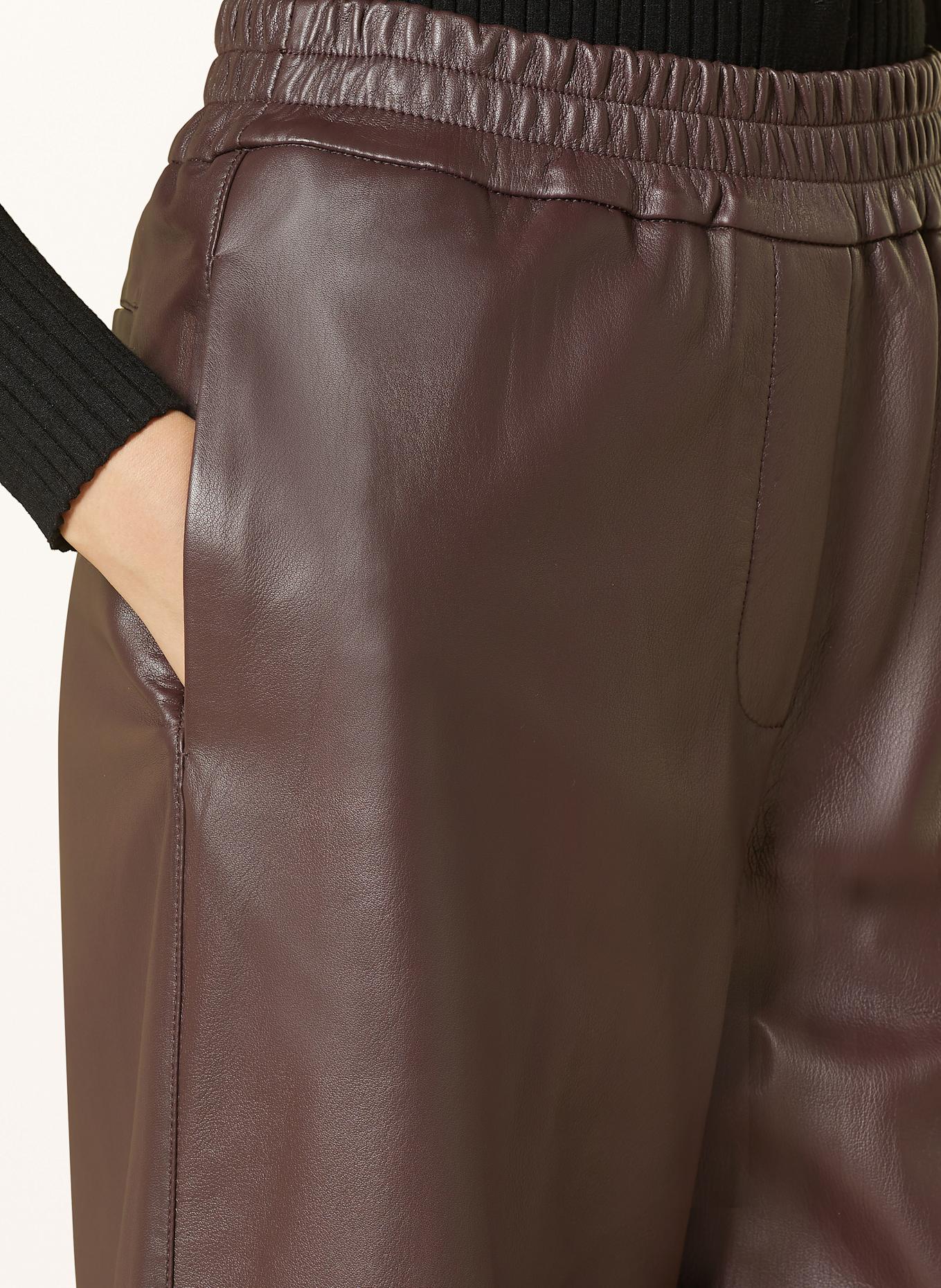 MRS & HUGS Lederhose: DUNKELROT