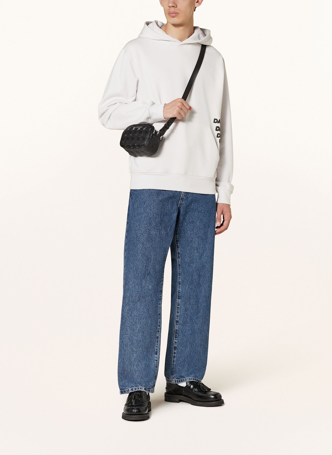 DAILY PAPER hoodie Cropped OVERLOAD: LIGHT GRAY