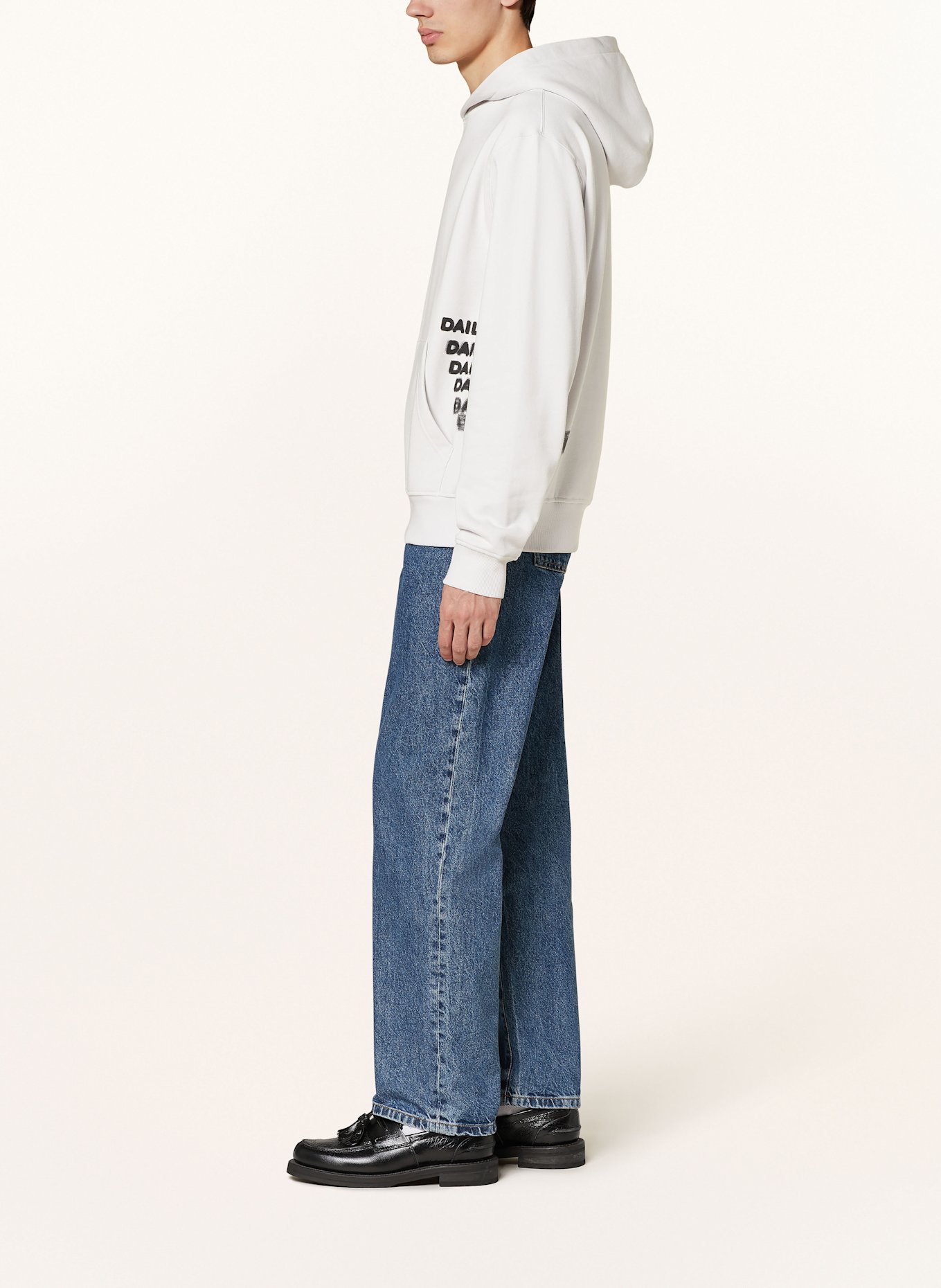 DAILY PAPER hoodie Cropped OVERLOAD: LIGHT GRAY