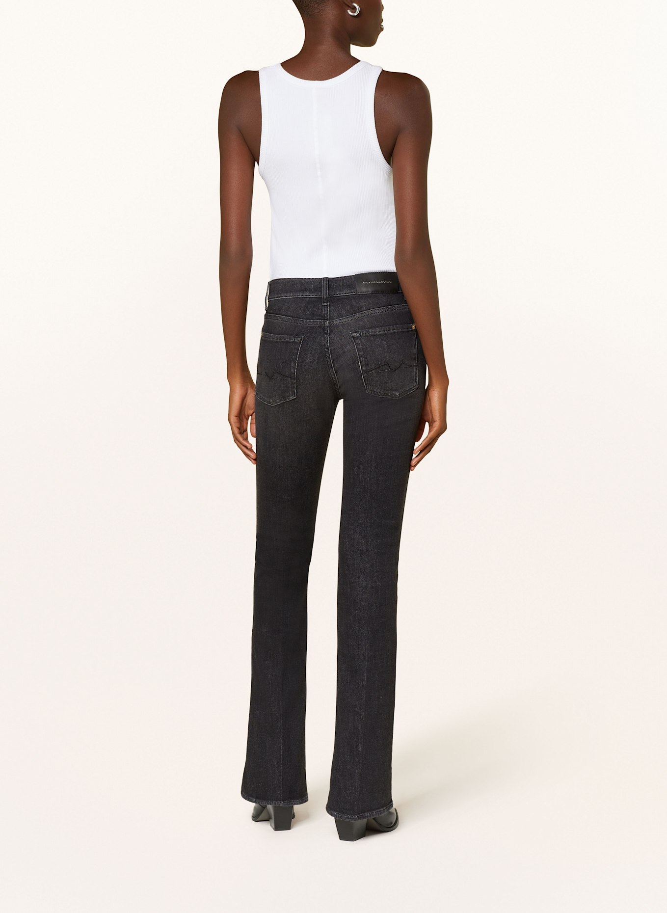 7 for all mankind Bootcut jeans, Color: BLACK (Image 3)