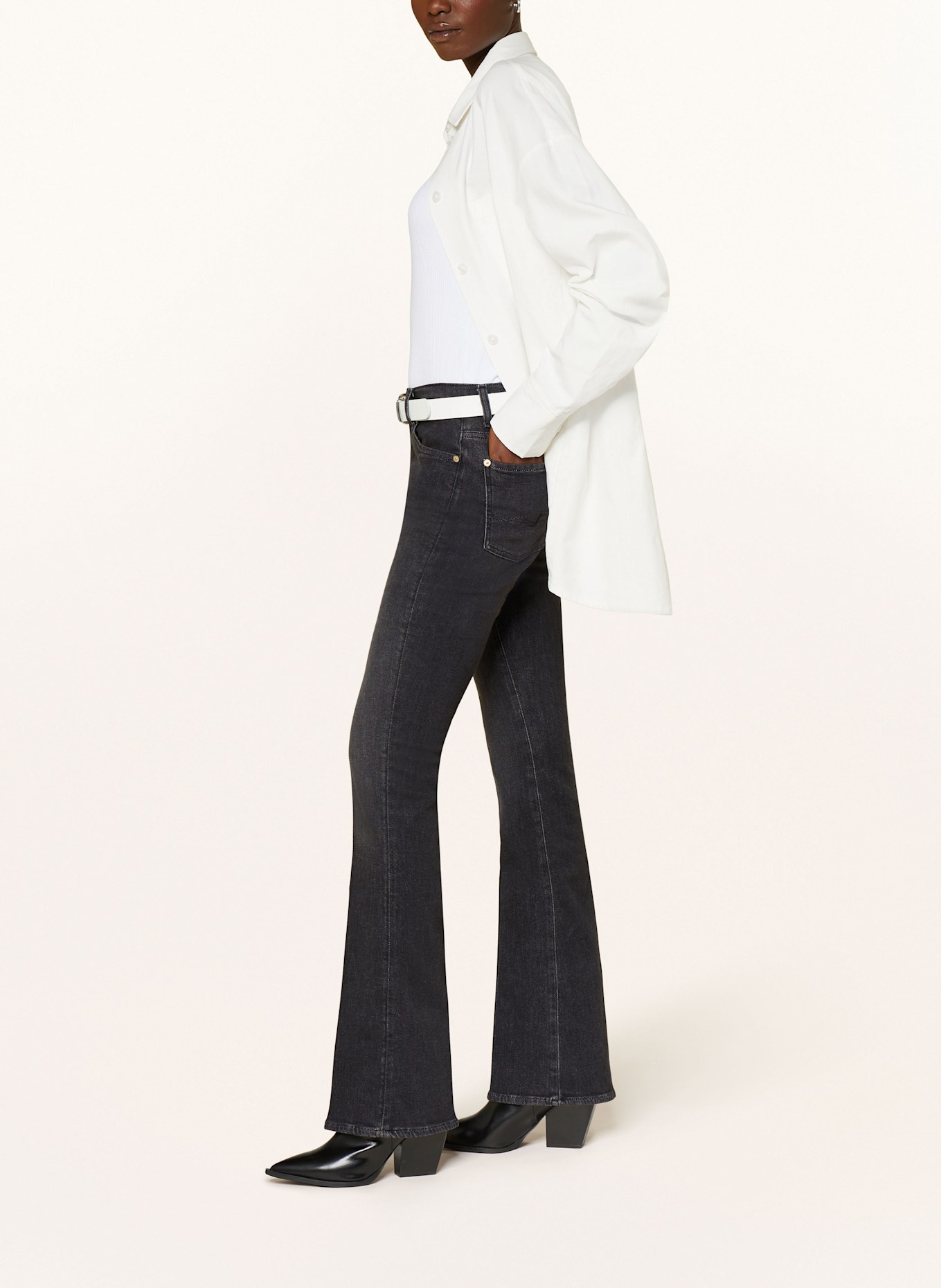 7 for all mankind Bootcut jeans, Color: BLACK (Image 4)