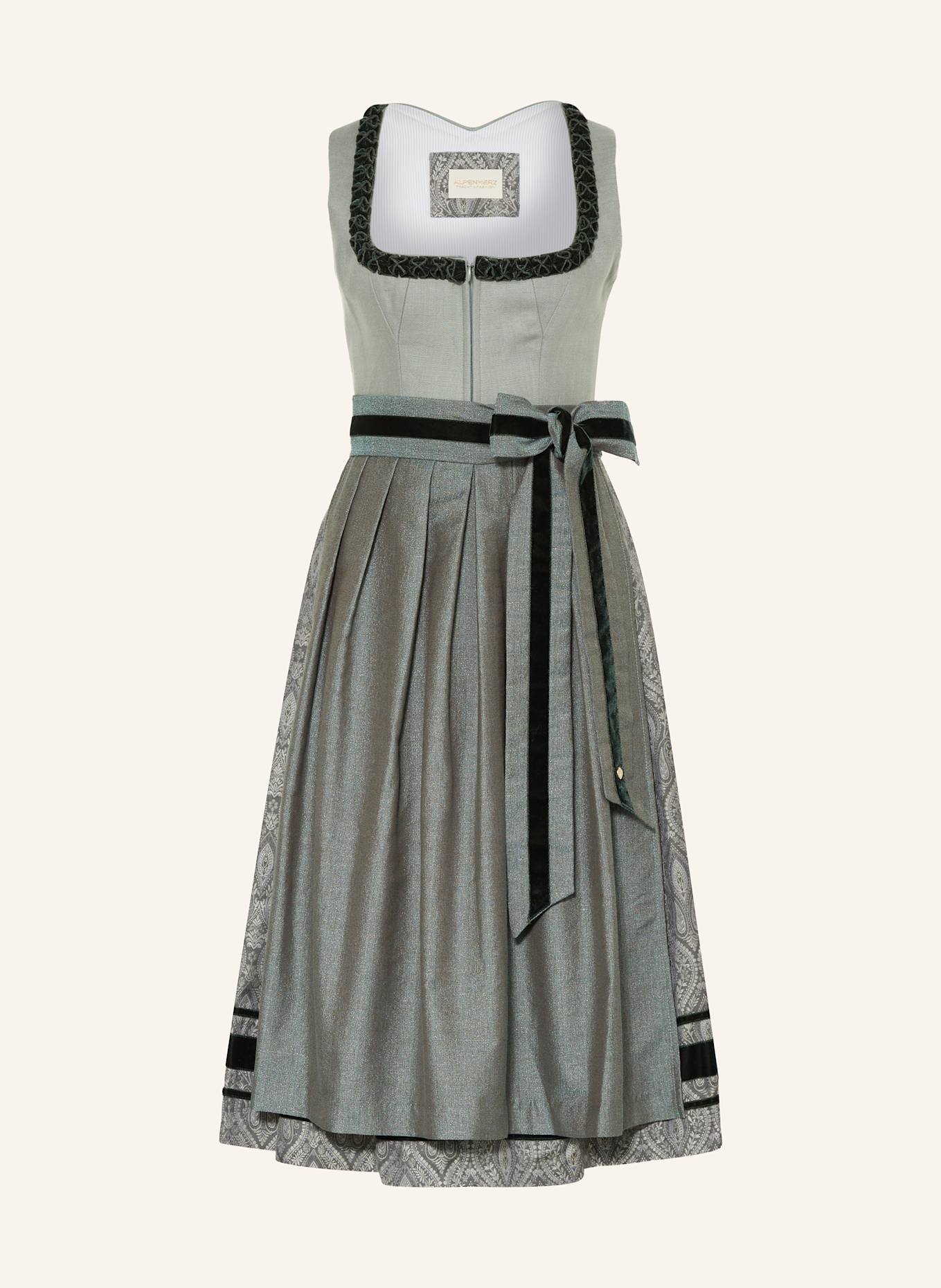 AlpenHERZ Dirndl KATALINA, Color: LIGHT GREEN/ DARK GREEN (Image 1)