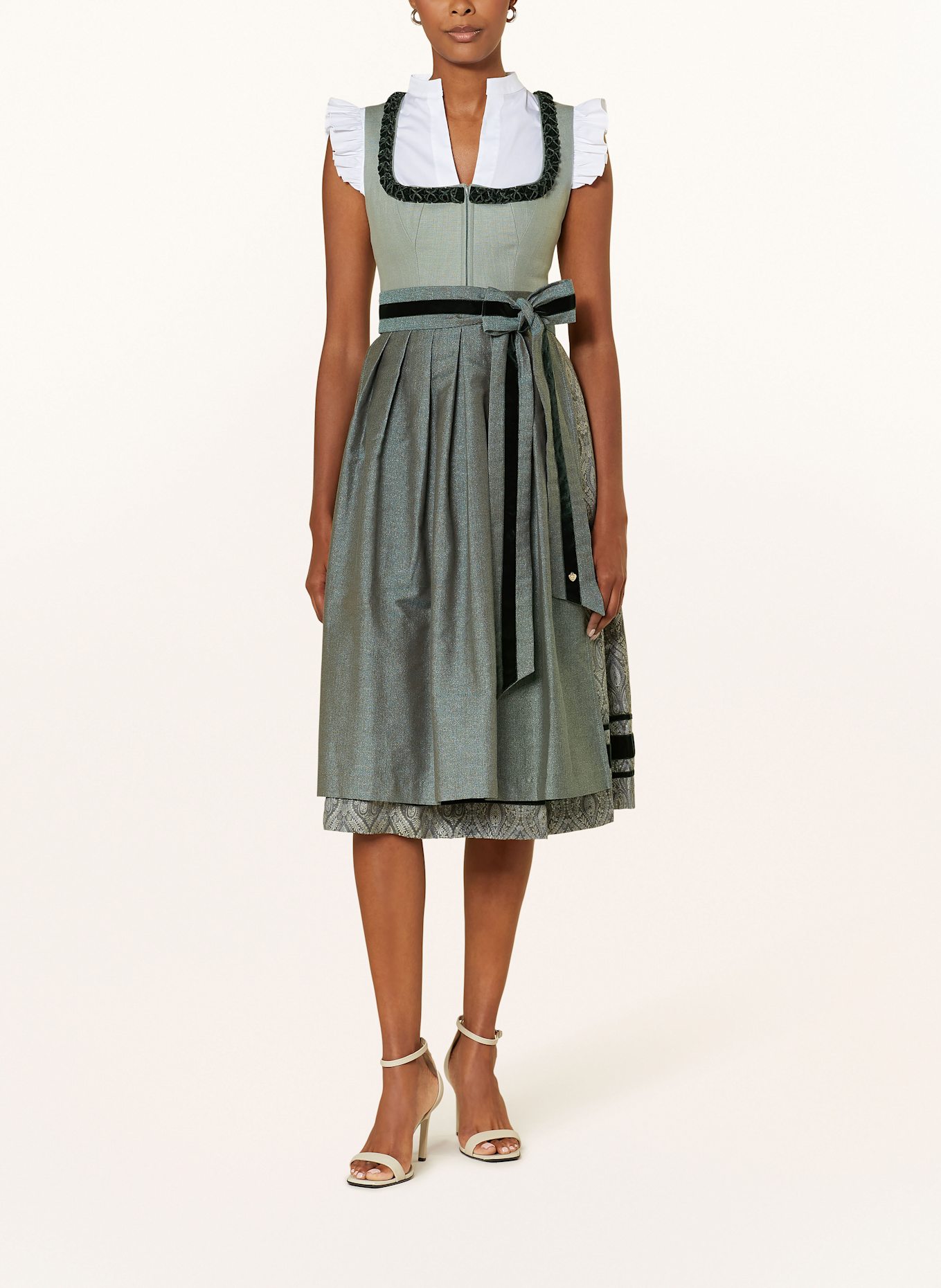 AlpenHERZ Dirndl KATALINA, Color: LIGHT GREEN/ DARK GREEN (Image 2)