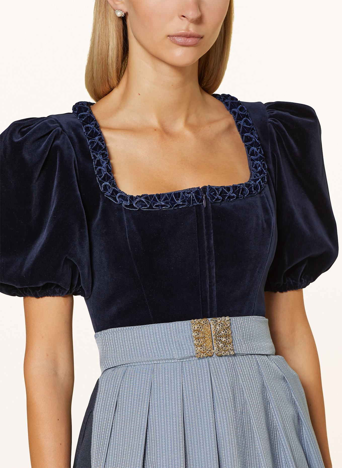 AlpenHERZ Dirndl MONA, Farbe: DUNKELBLAU/ HELLBLAU (Bild 4)