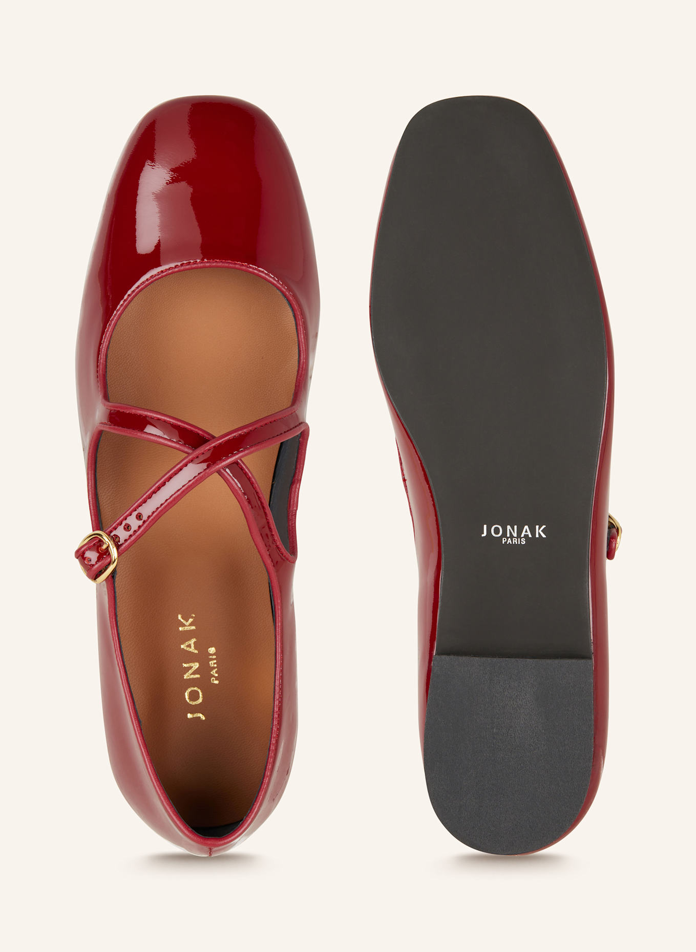 JONAK Ballerinas DUCKY, Color: DARK RED (Image 5)