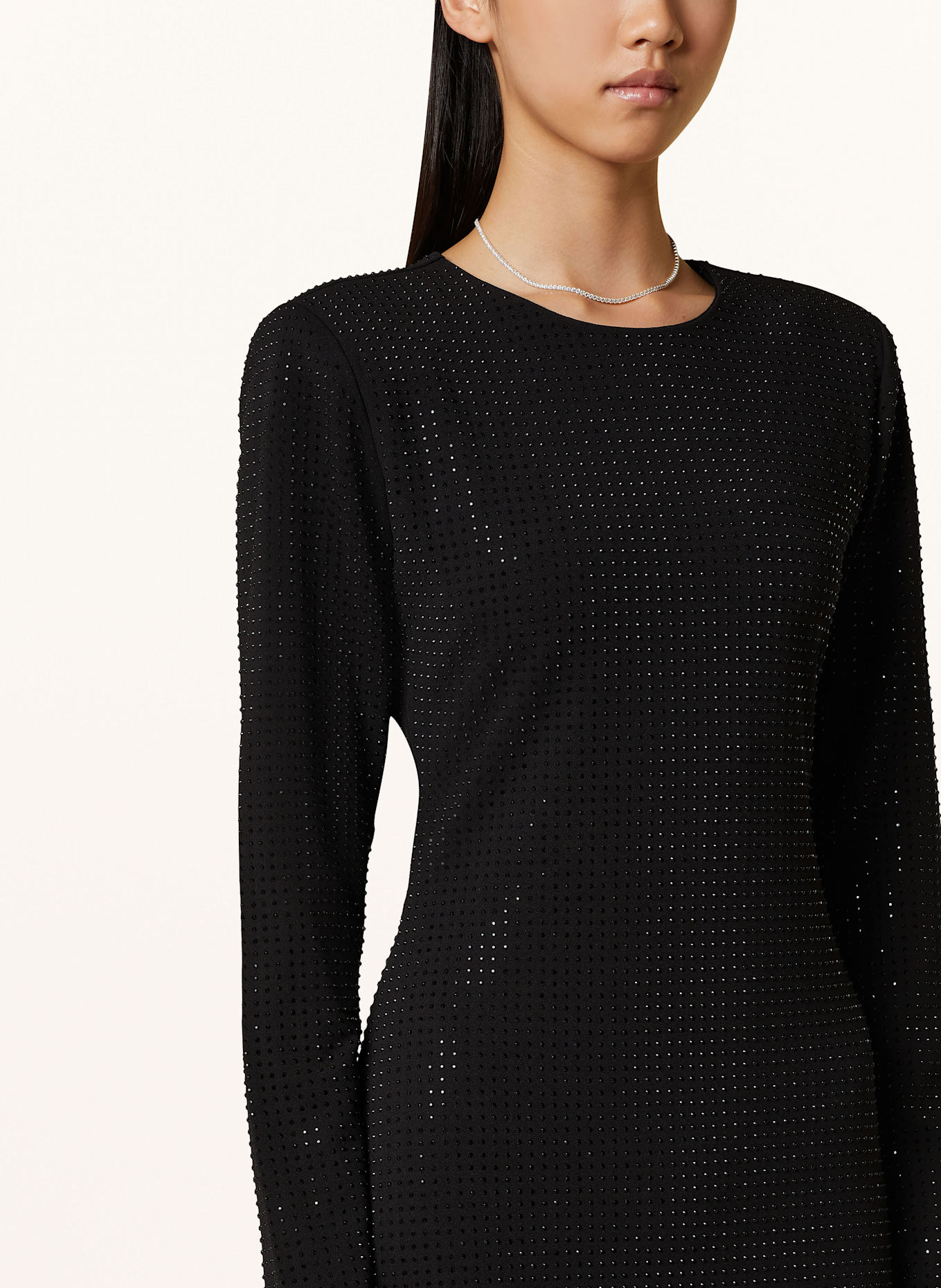 COPENHAGEN MUSE Šaty CMSTORIA s ozdobnými kamínky: ČERNÁ