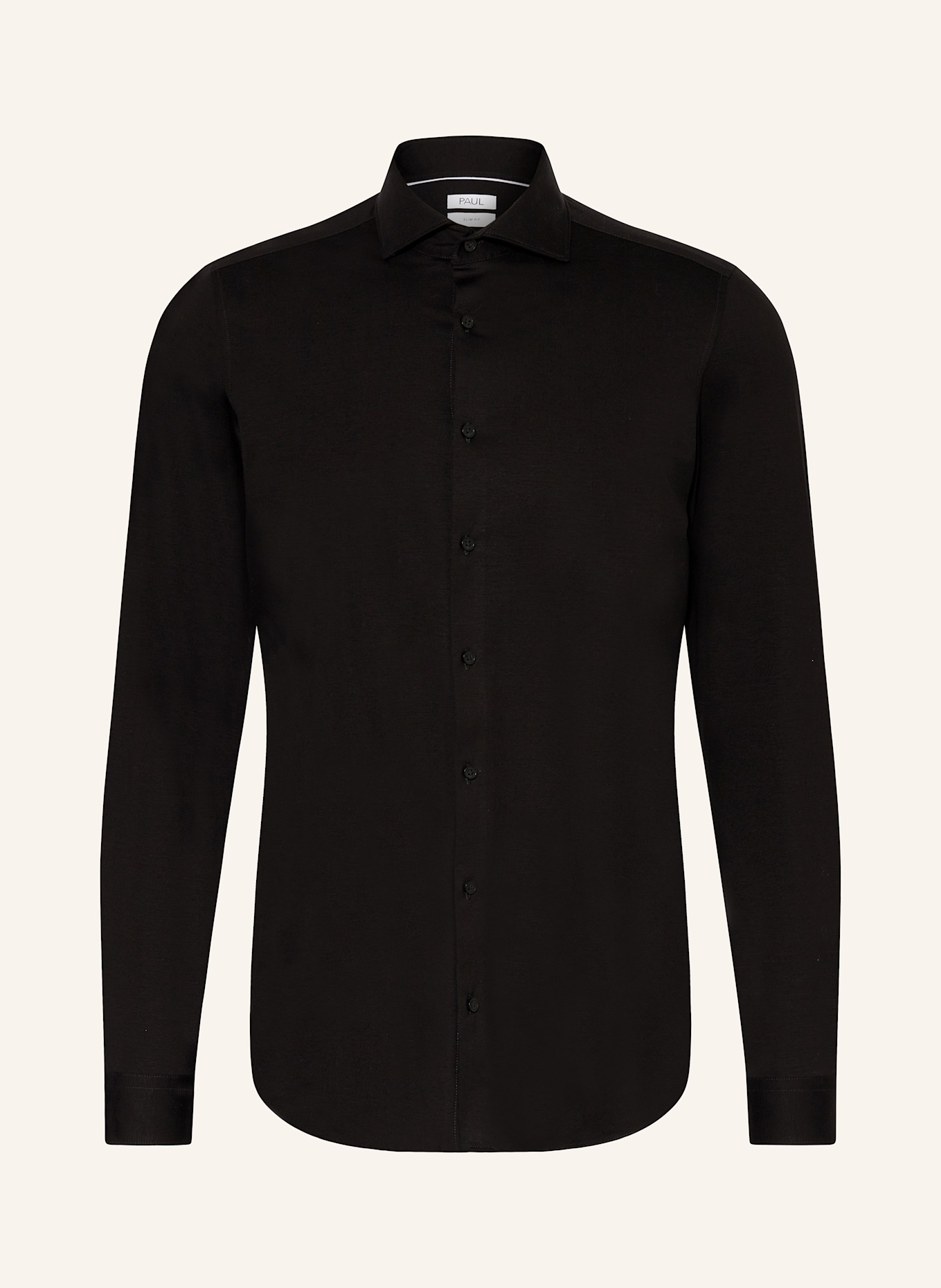 PAUL Jerseyhemd Slim Fit: SCHWARZ